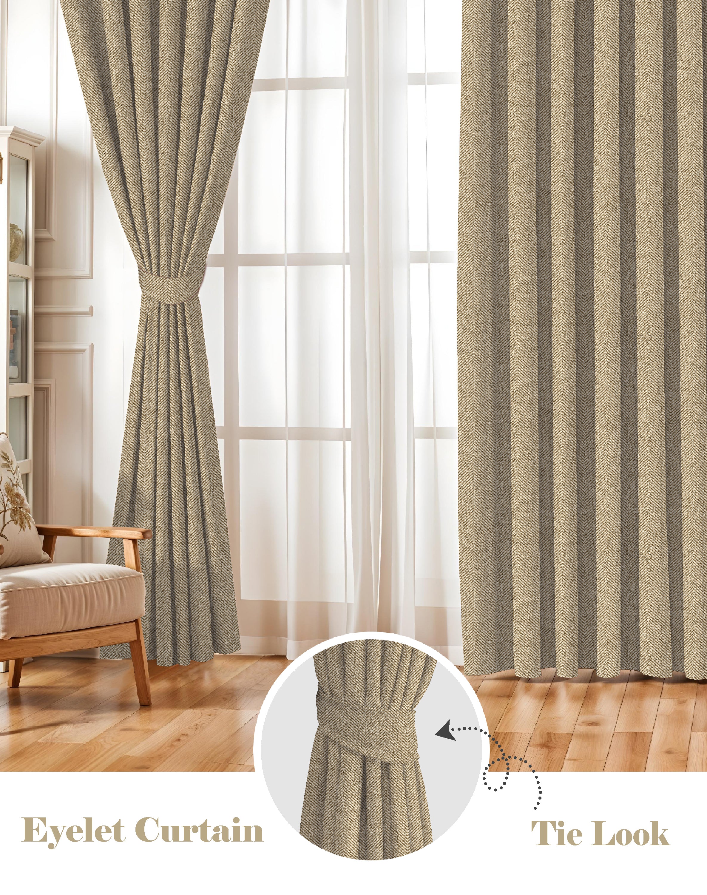 TWILLBONE CHIKU PRINTED BLACKOUT CURTAINS