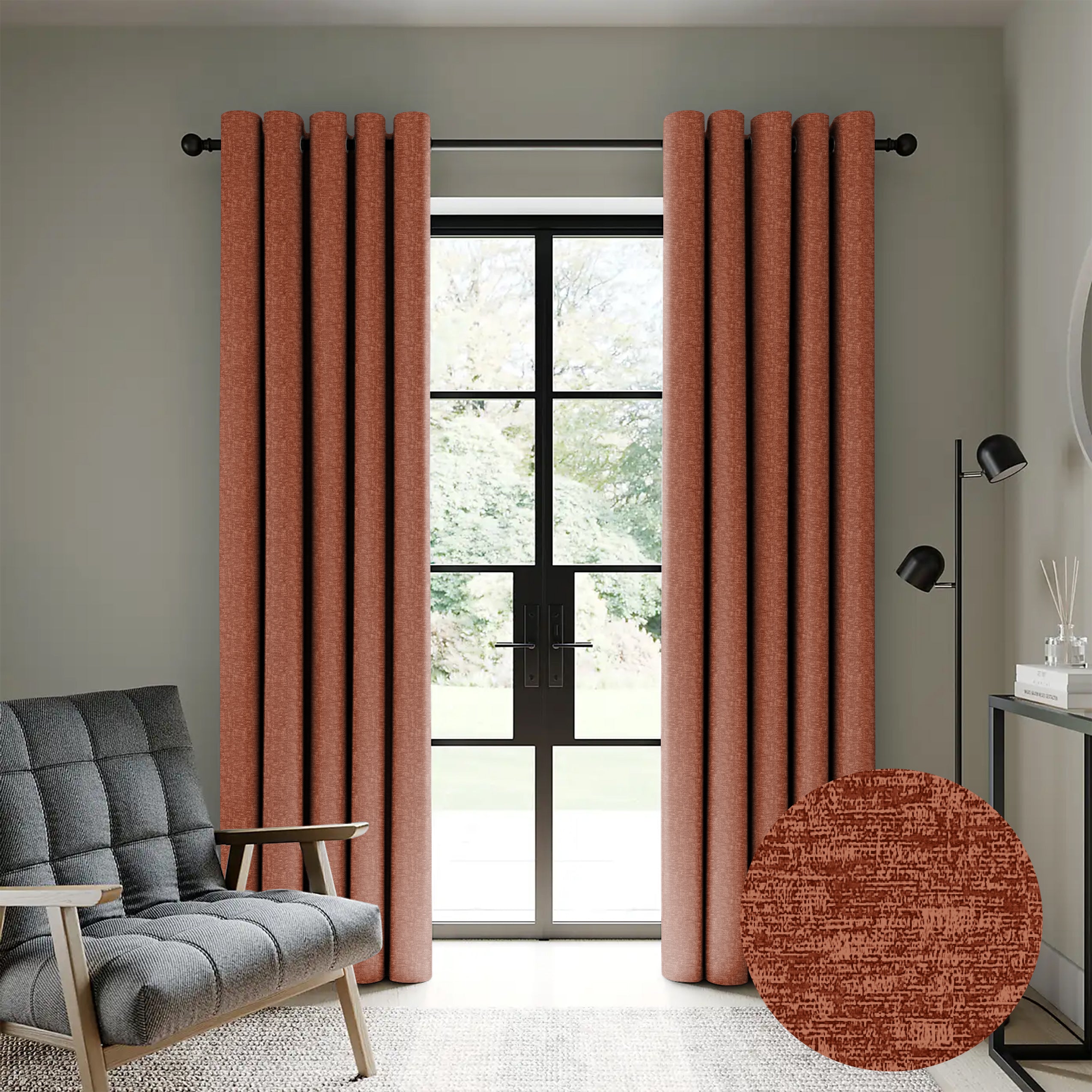 SUNBLOCK TEXTURE LASA CLAY BLACKOUT CURTAIN