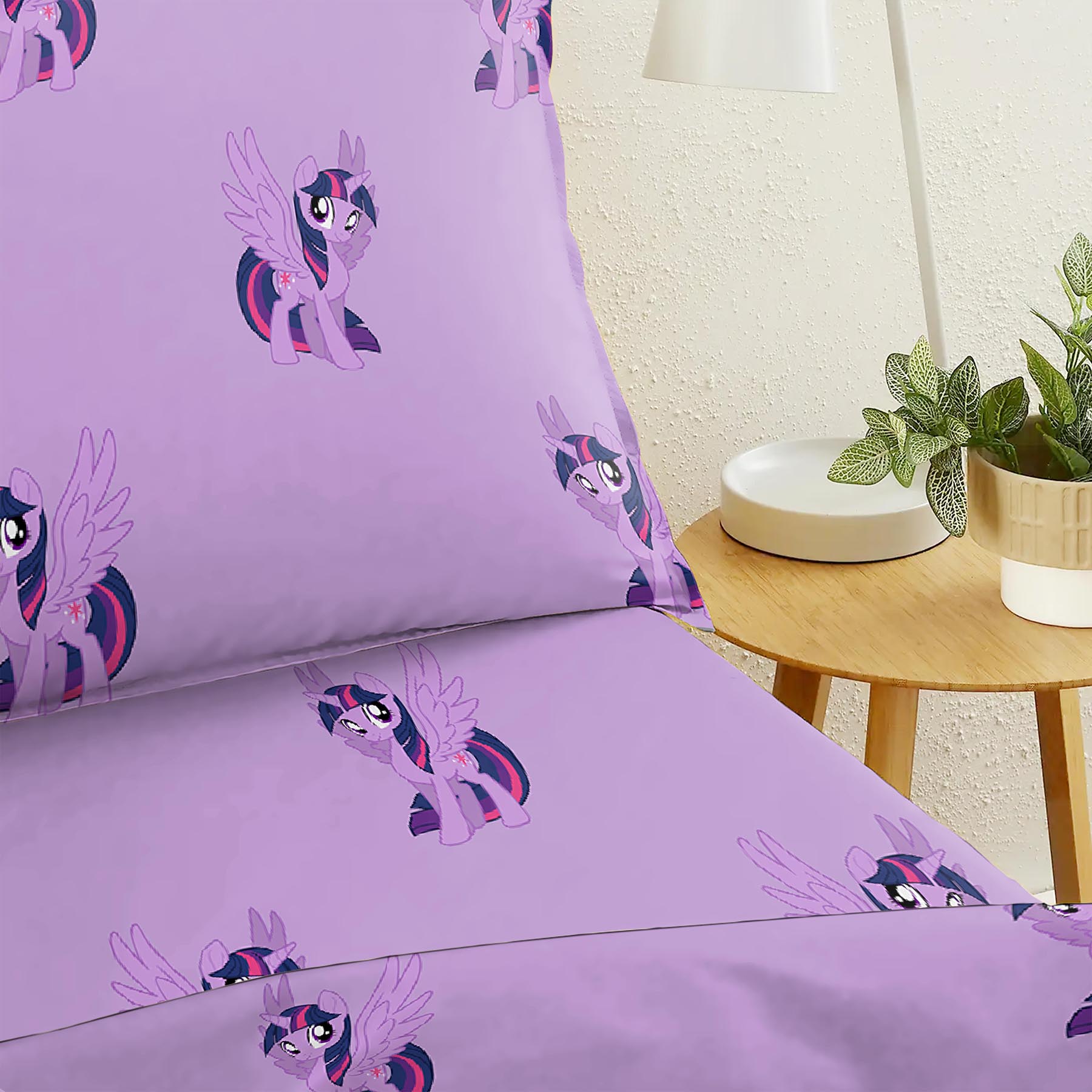 Bedcover Little Pony Cold Purple for Single Bed with Pillow Covers King Size (60" X 90")