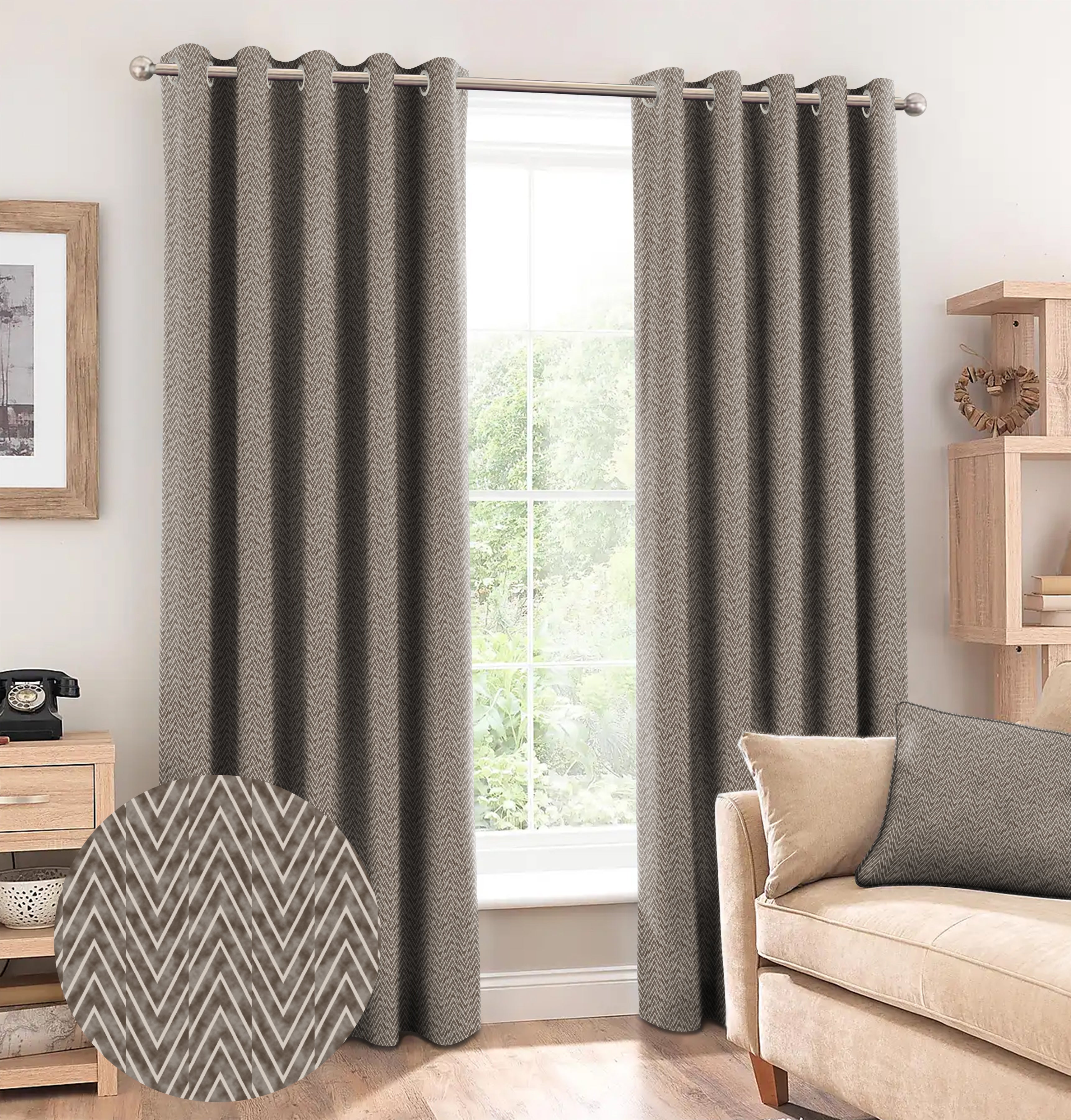 KASBAH CREAM BLACKOUT CURTAINS