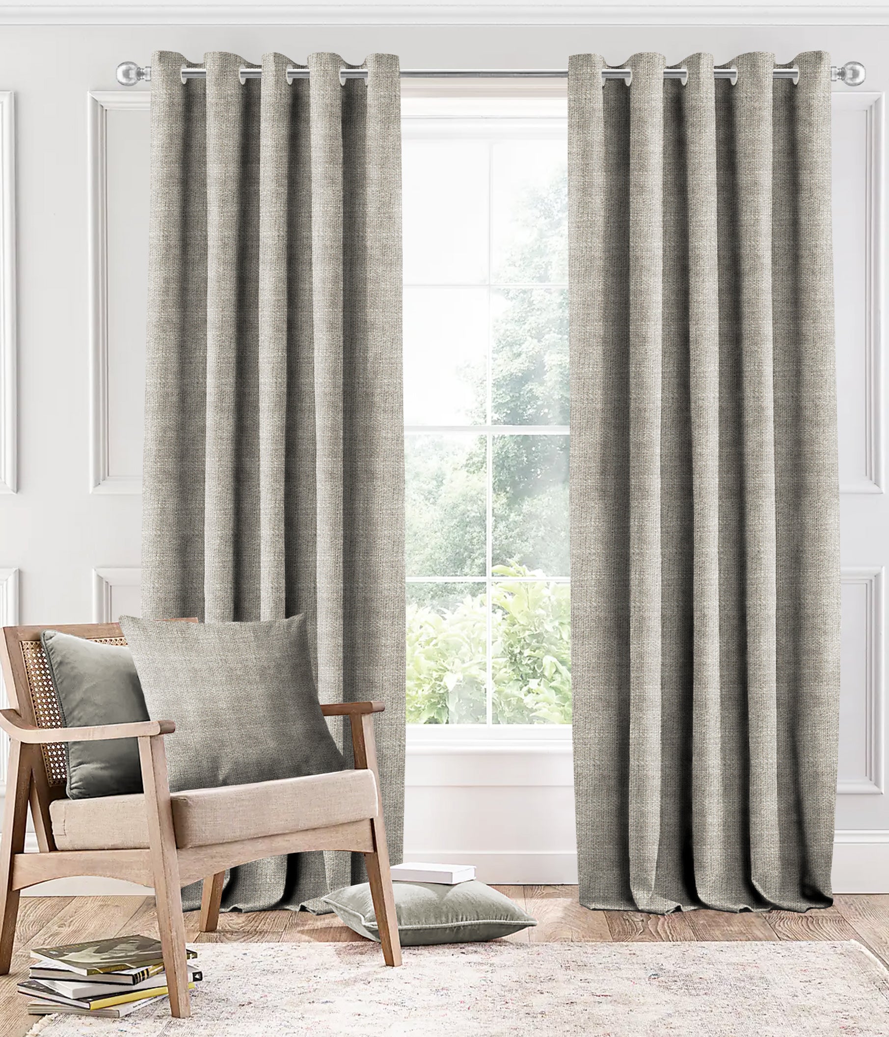 DELUXE GREY BLACKOUT CURTAINS