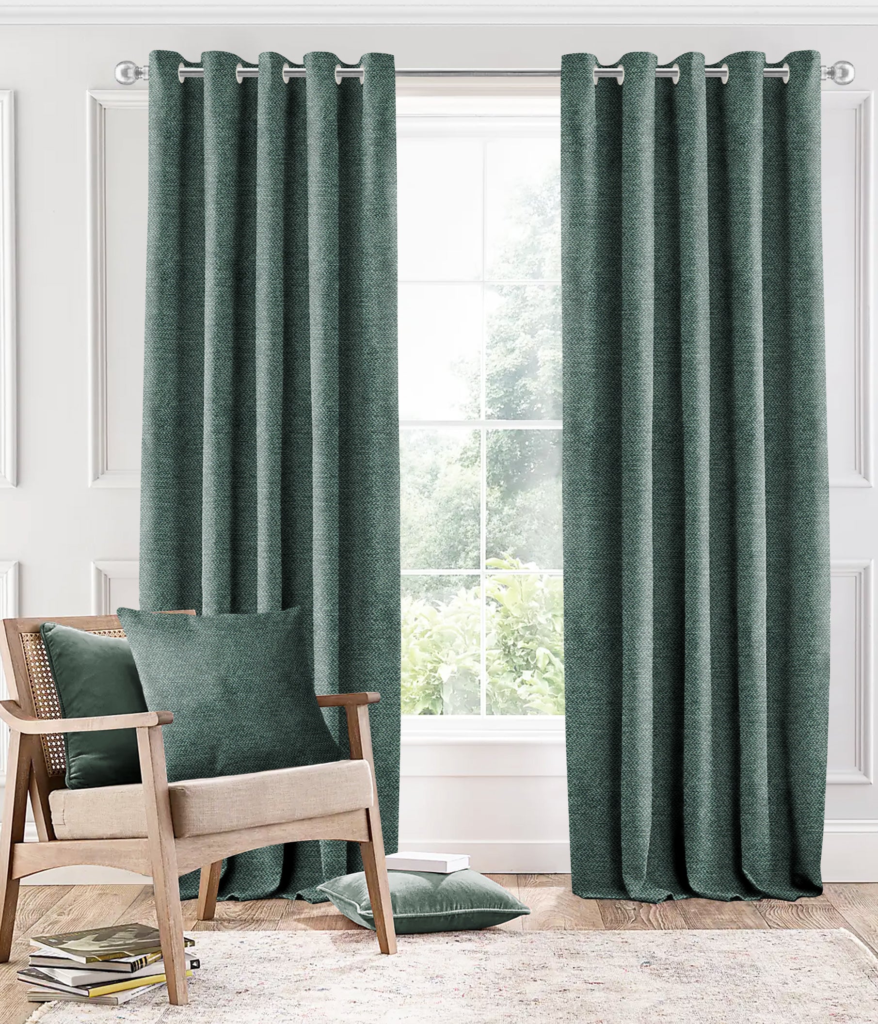 DELUXE GREEN BLACKOUT CURTAIN