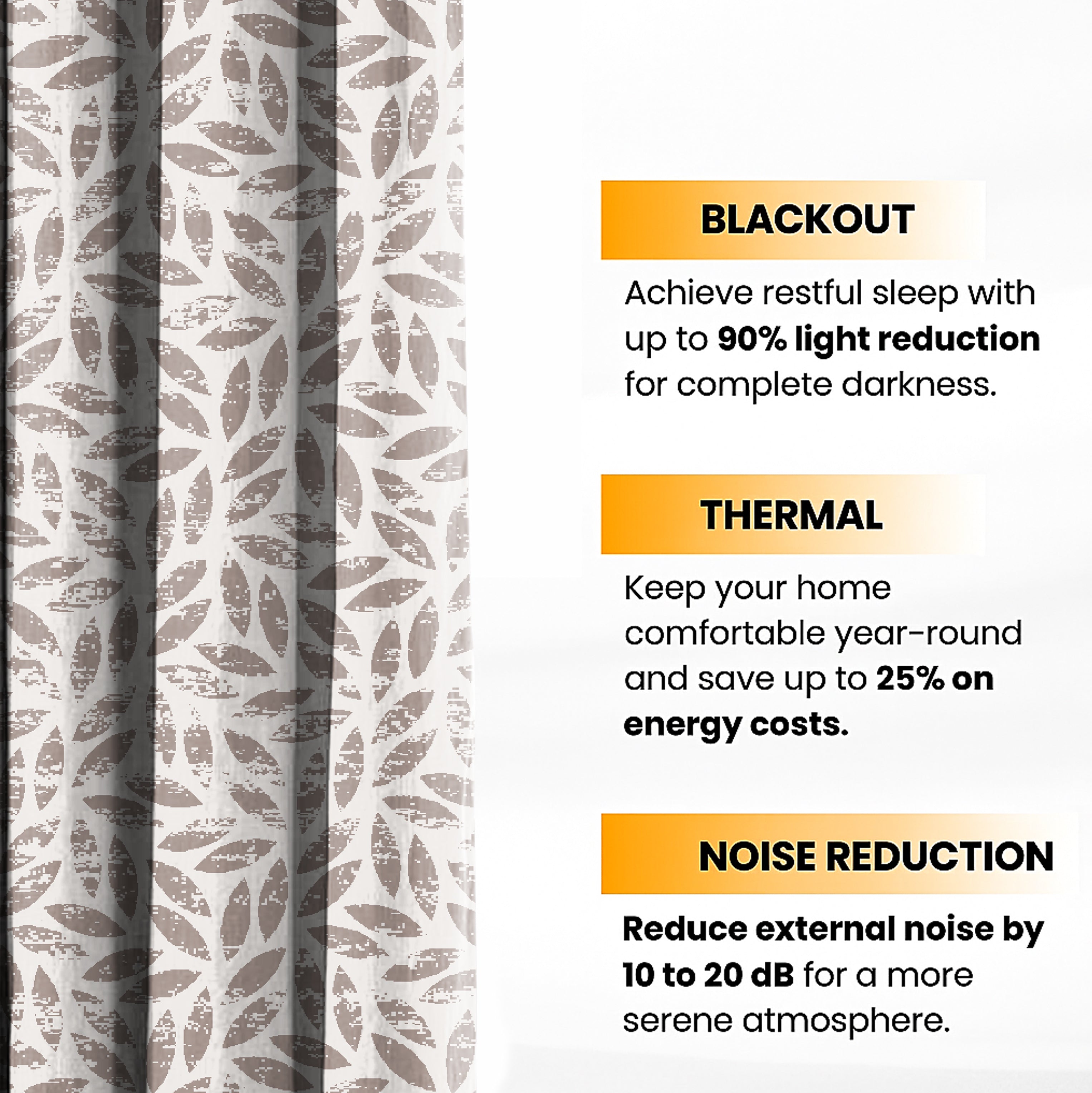 LAMPASSO STONE PRINTED BLACKOUT CURTAIN