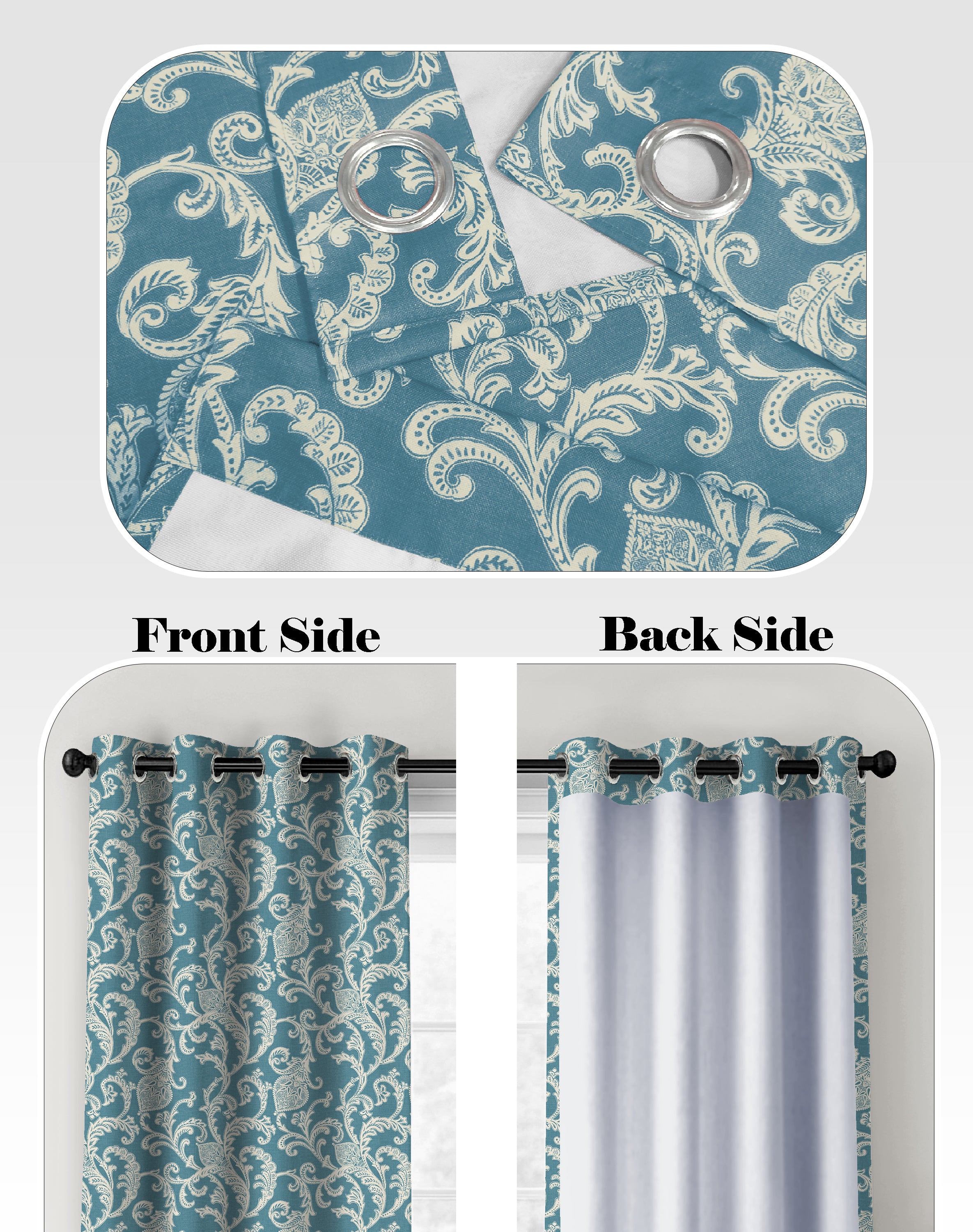KELVIN ZIGGURAT DIGITAL PRINTED ROOM DARKENER/100% BLACKOUT CURTAINS