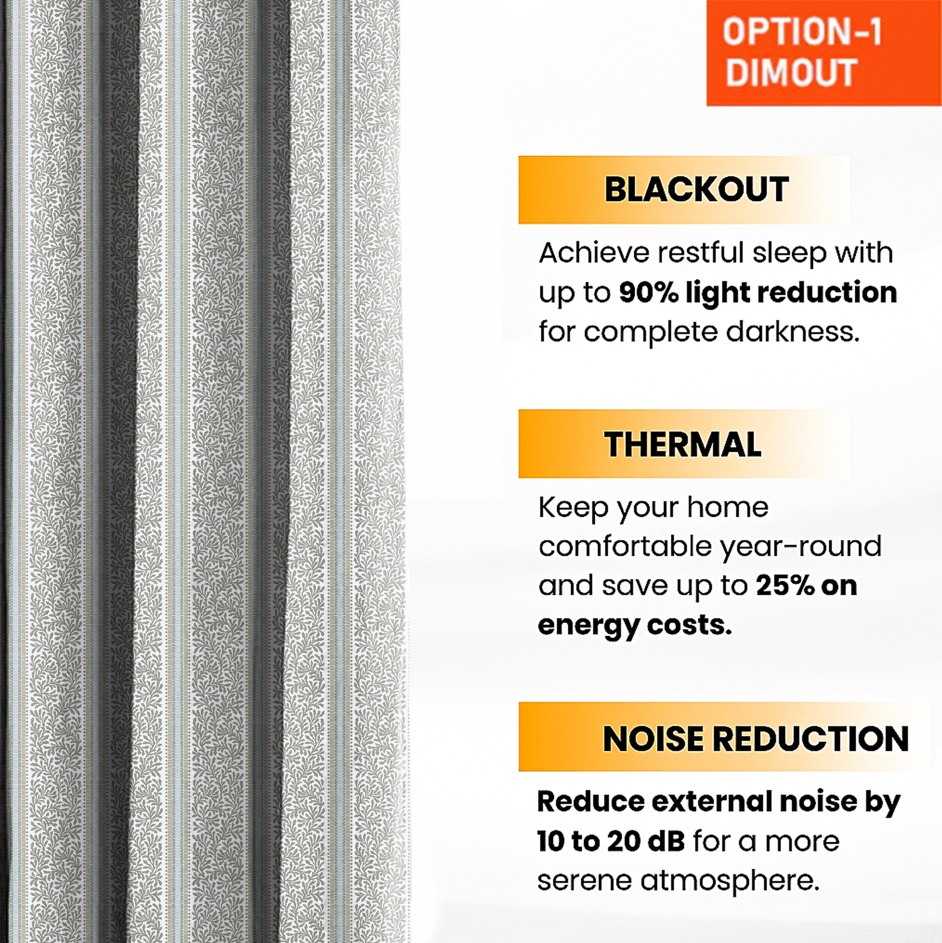 TORONTO COFFEE PRINTED BLACKOUT CURTAIN
