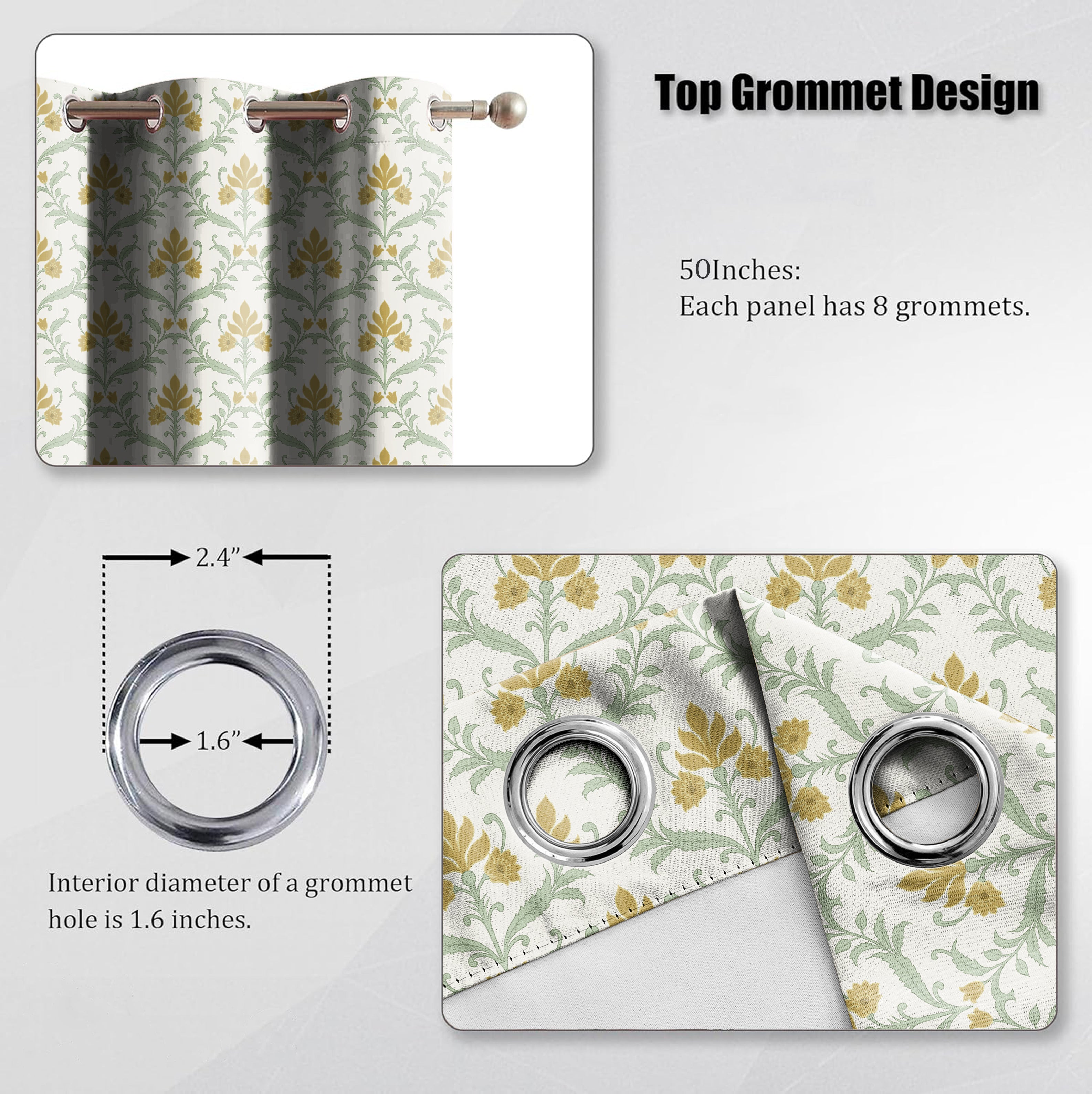 ZODIAC MATTY SYCAMORE PRINTED ROOM DARKENER CURTAIN