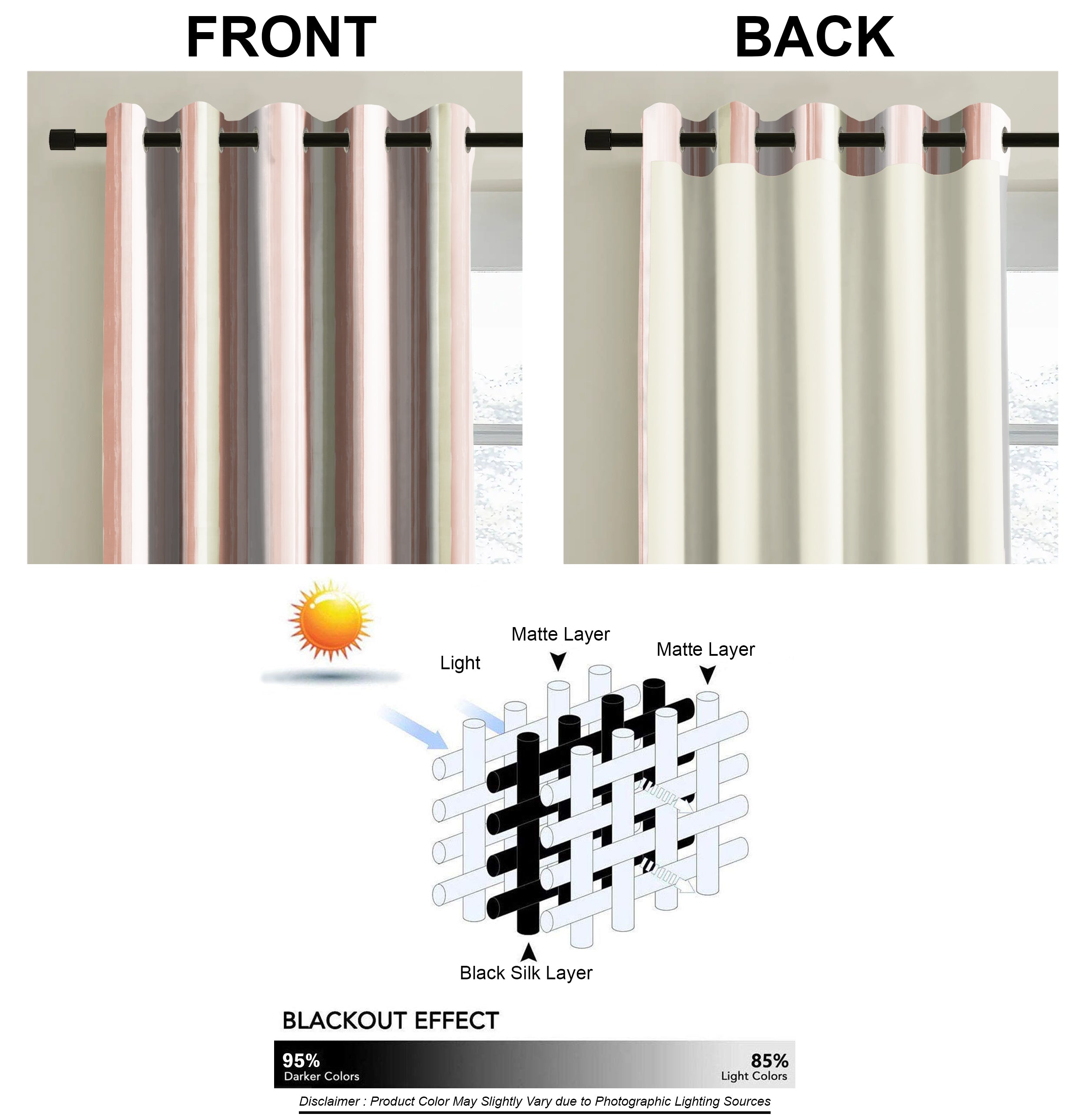 ALVIN PINK PRINTED BLACKOUT CURTAIN