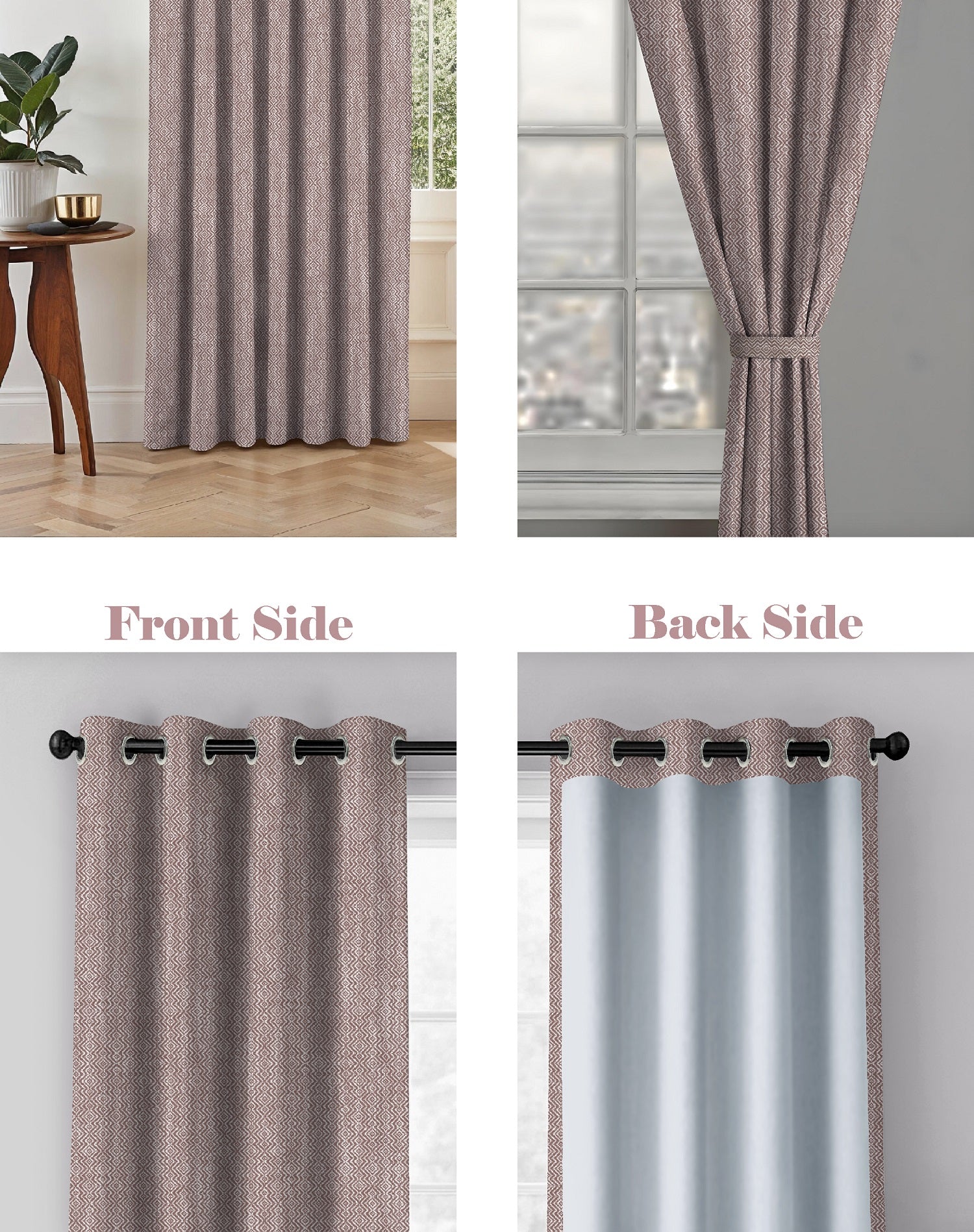 KOVO STONE DIGITAL PRINTED DIMOUT/100% BLACKOUT CURTAINS