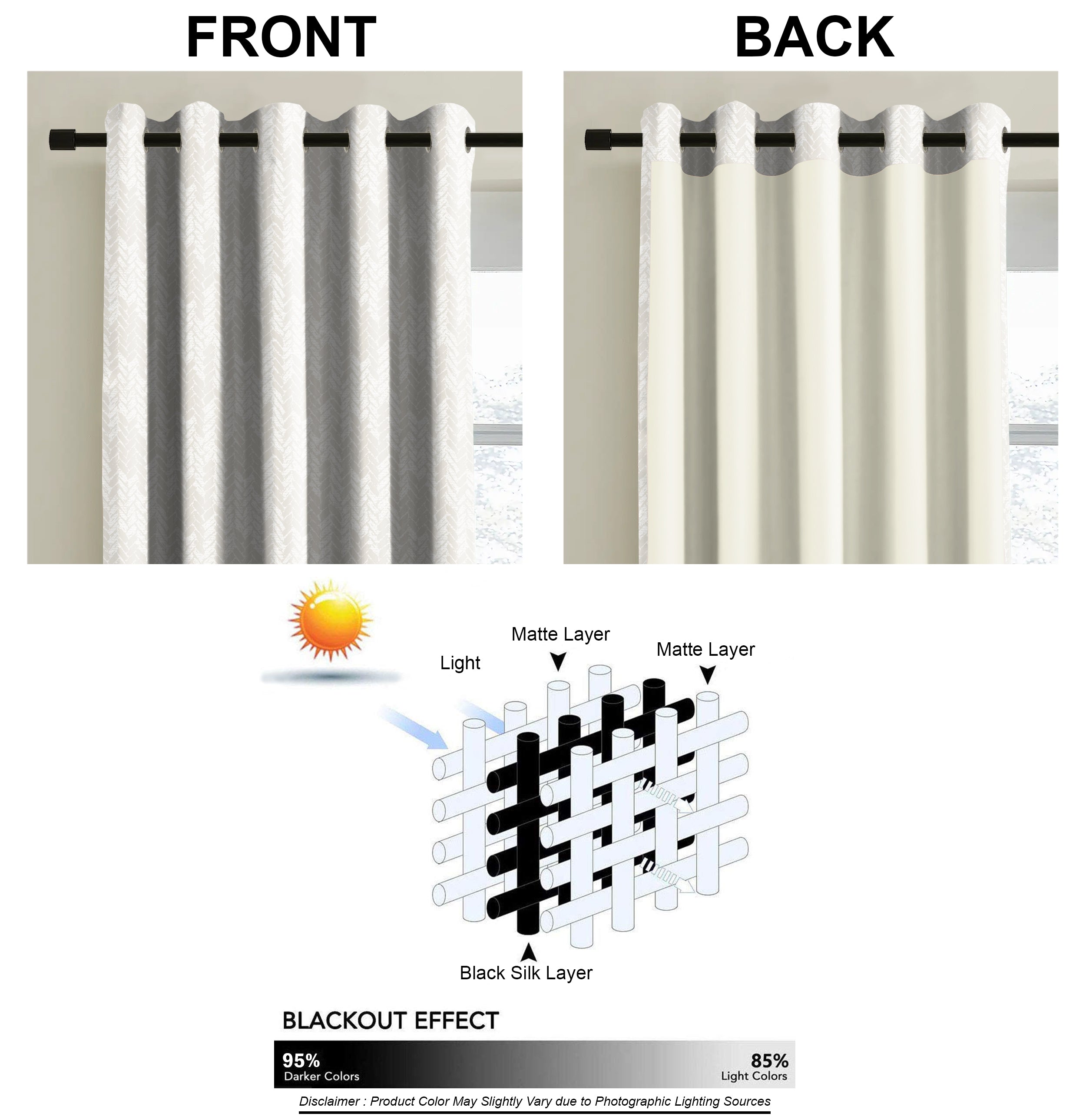 EDINA BEIGE PRINTED BLACKOUT CURTAIN