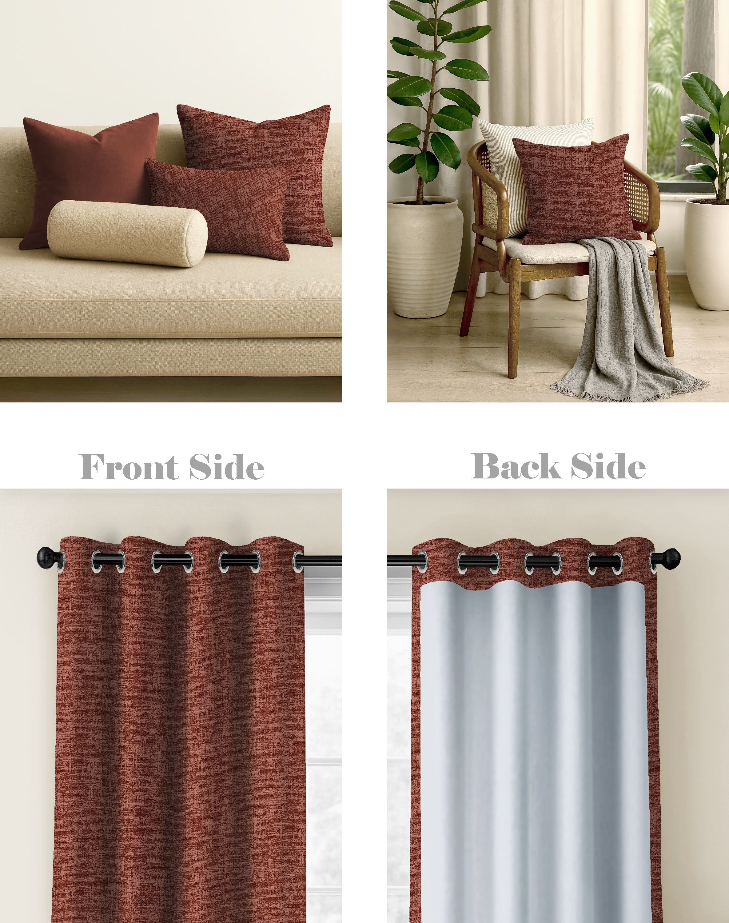 LIVA CLAY DIGITAL PRINTED BLACKOUT CURTAINS