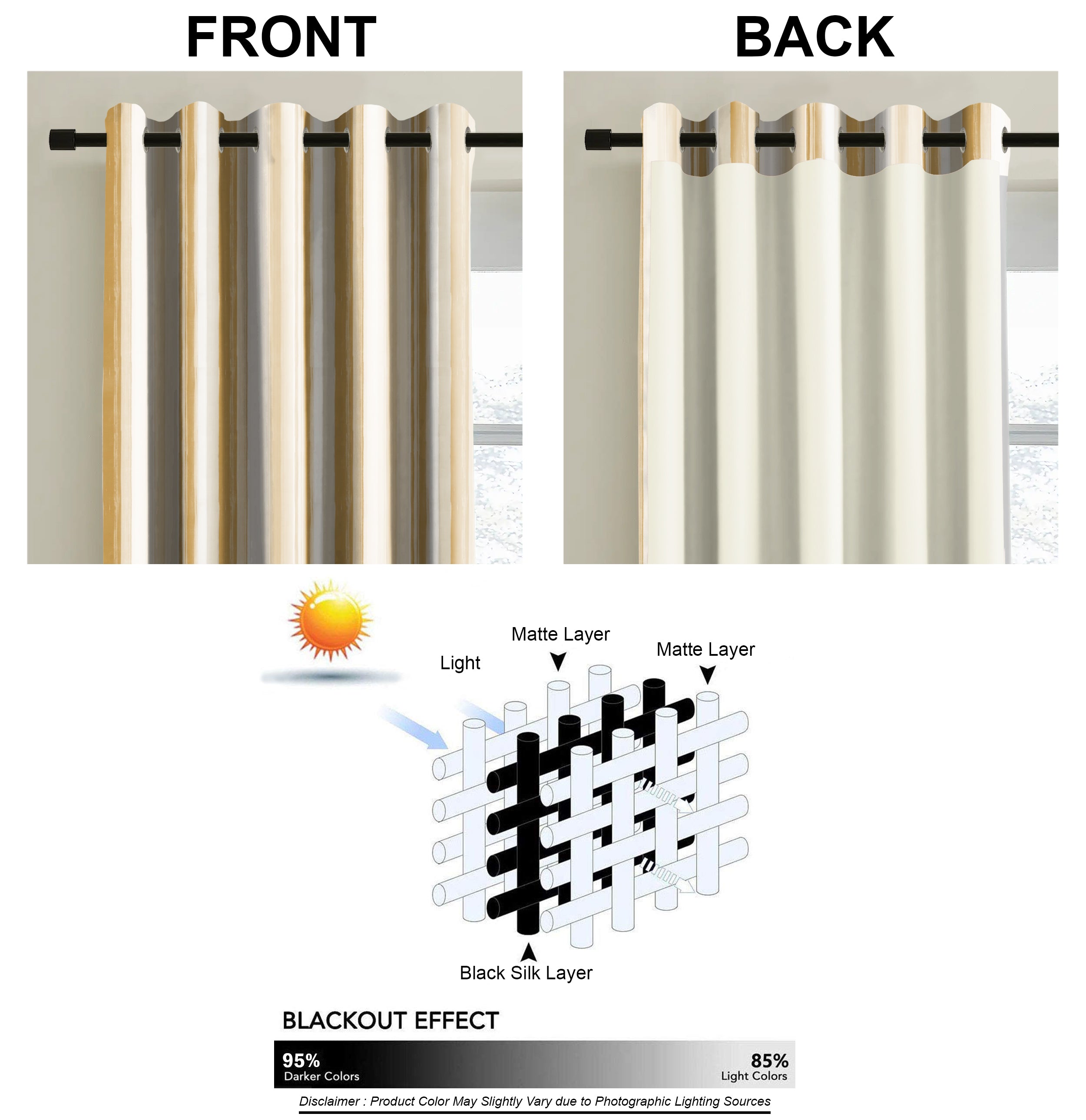 ALVIN ORANGE PRINTED BLACKOUT CURTAIN