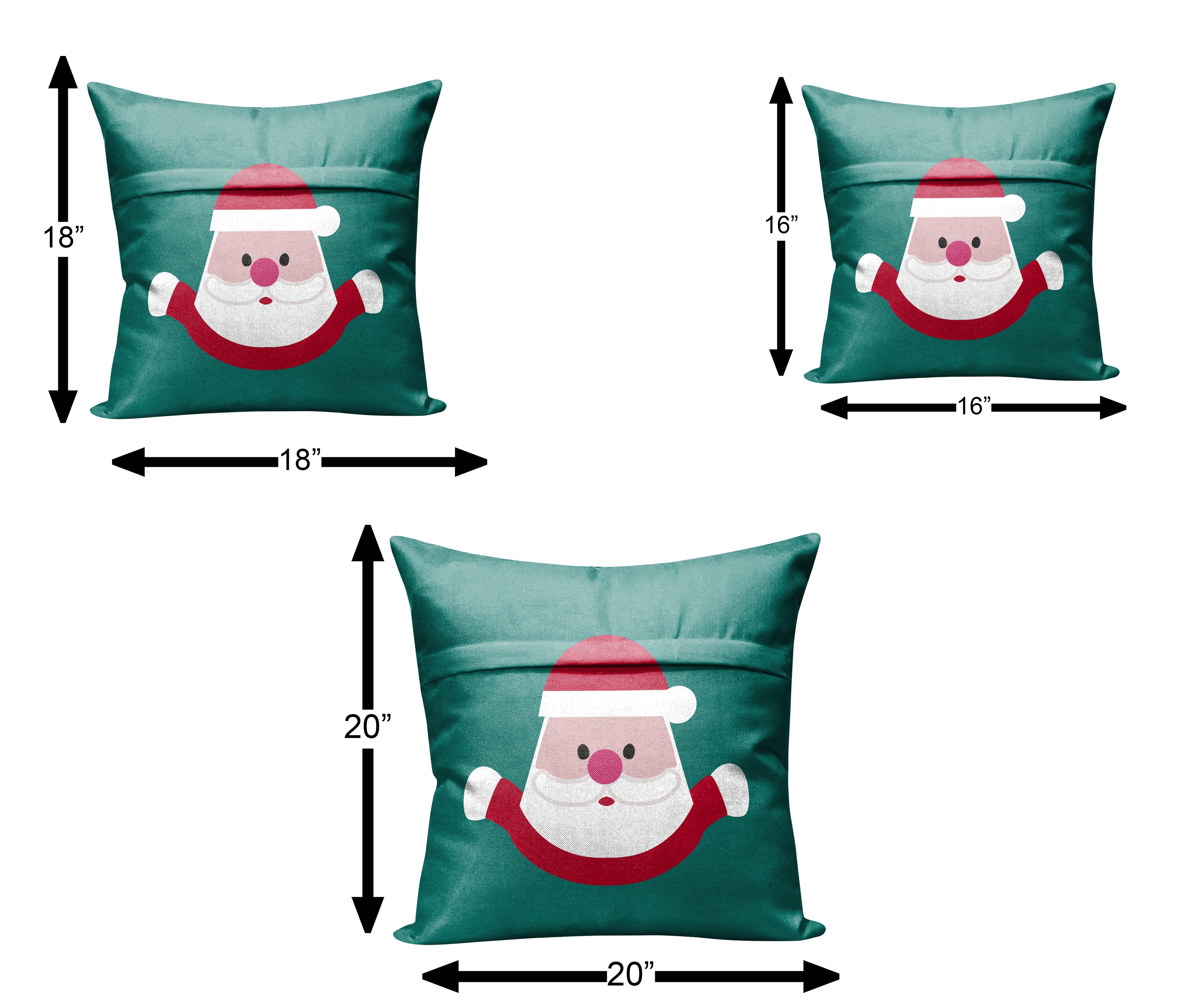 CHRISTMAS SANTA HALF BODY CUSHION COVER (Pack of 2)