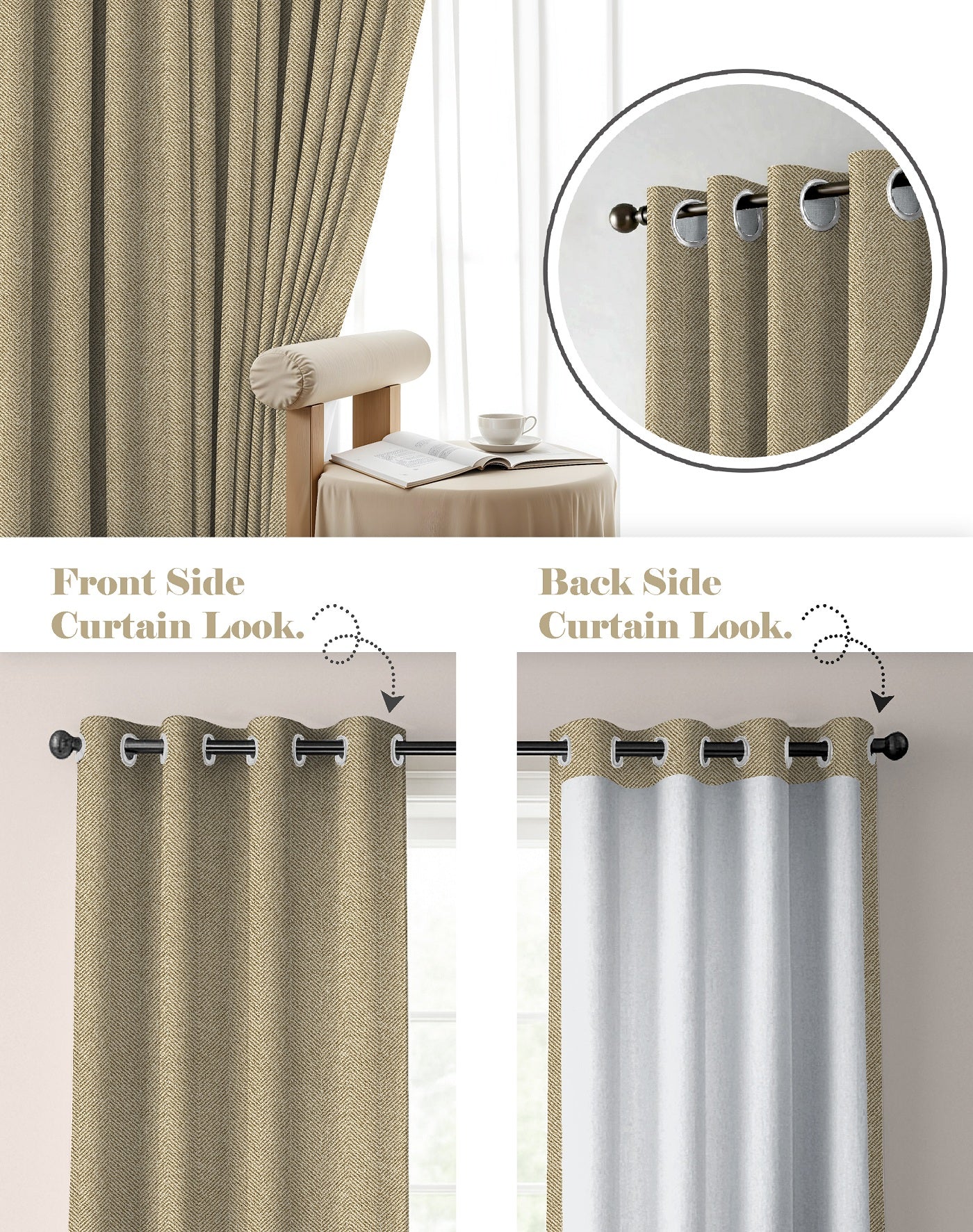 TWILLBONE CHIKU PRINTED BLACKOUT CURTAINS