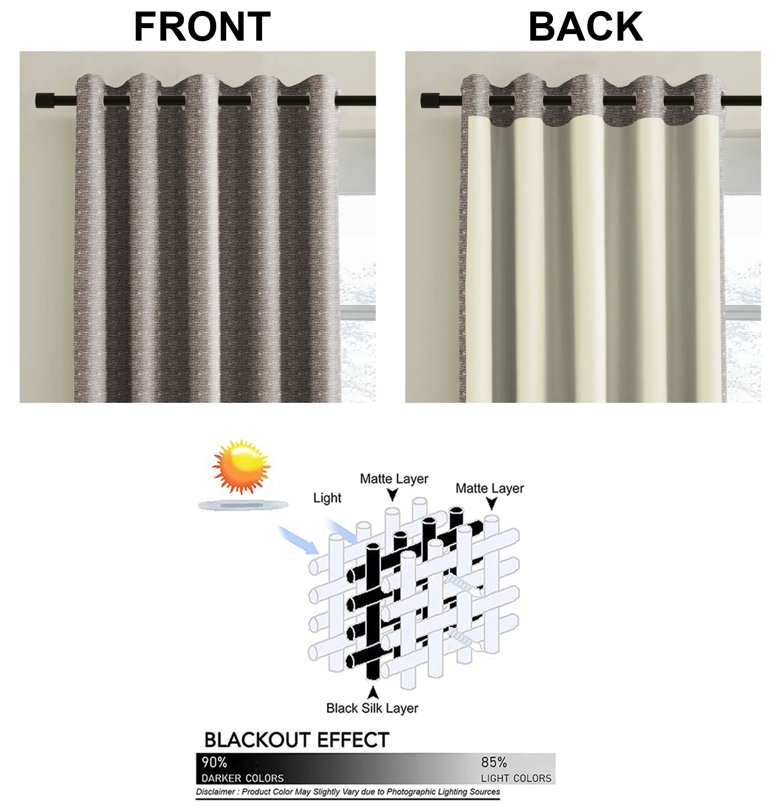 MALAGA COFFEE BLACKOUT CURTAINS