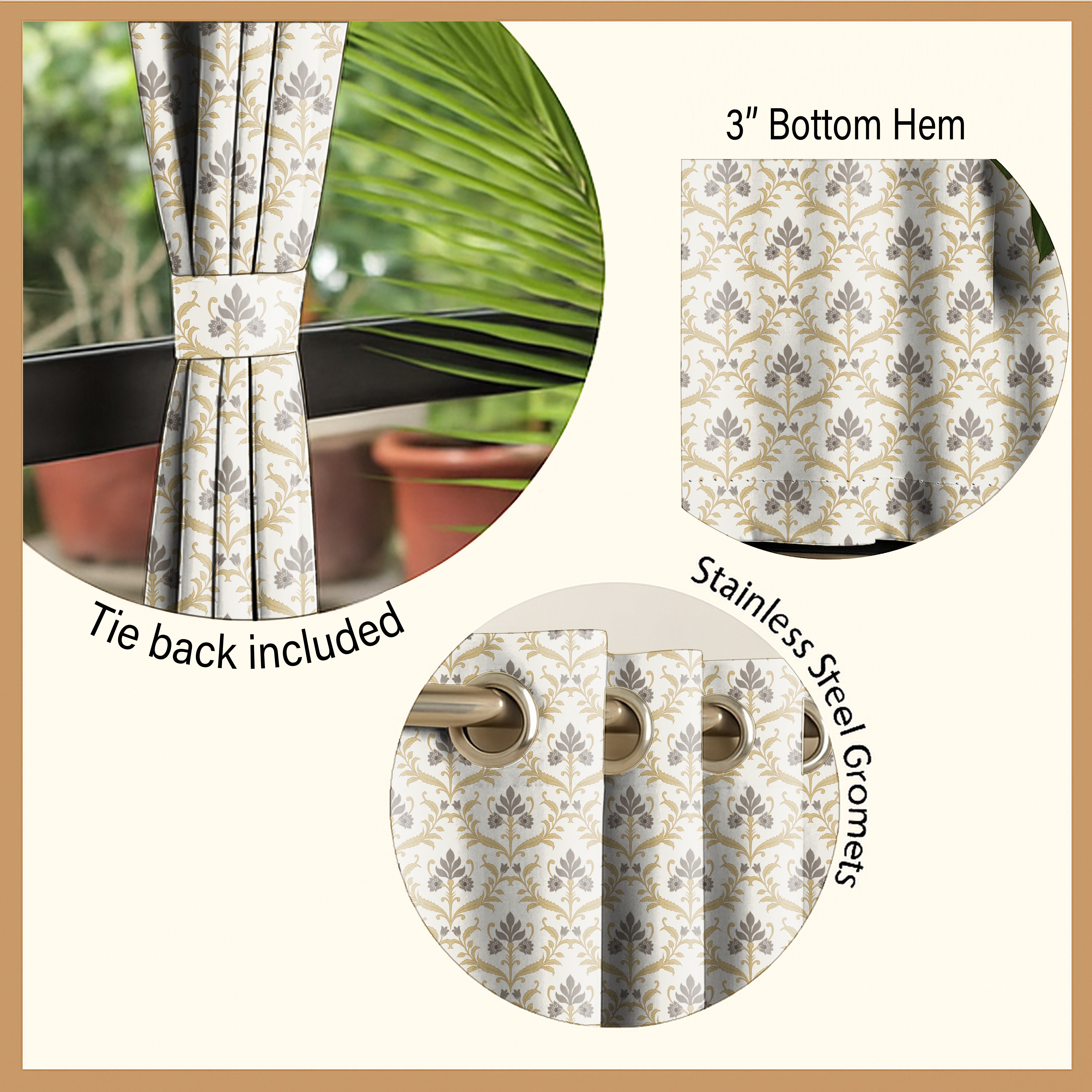 ZODIAC MATTY MONDO PRINTED ROOM DARKENER CURTAIN