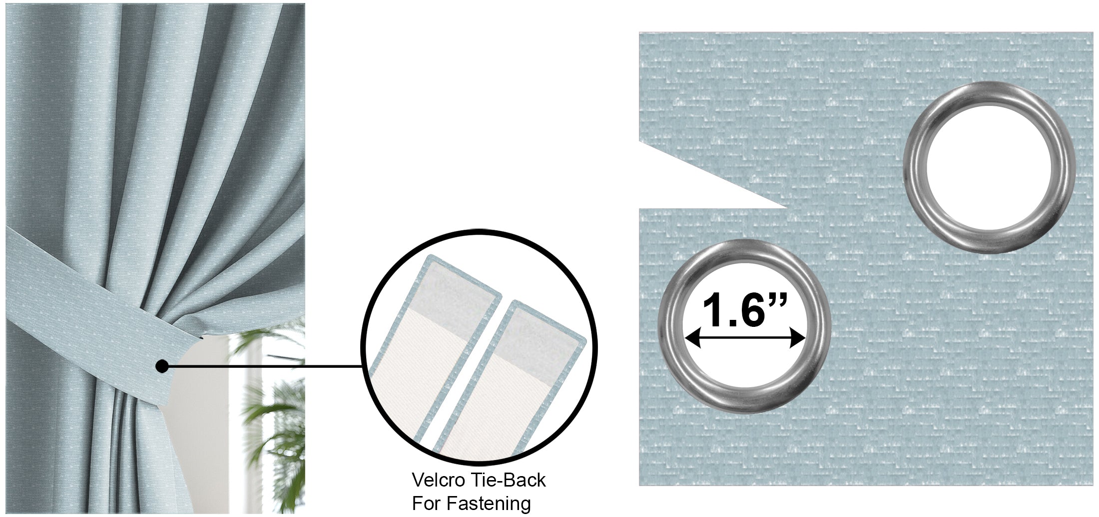 MALAGA SEAGREEN BLACKOUT CURTAINS