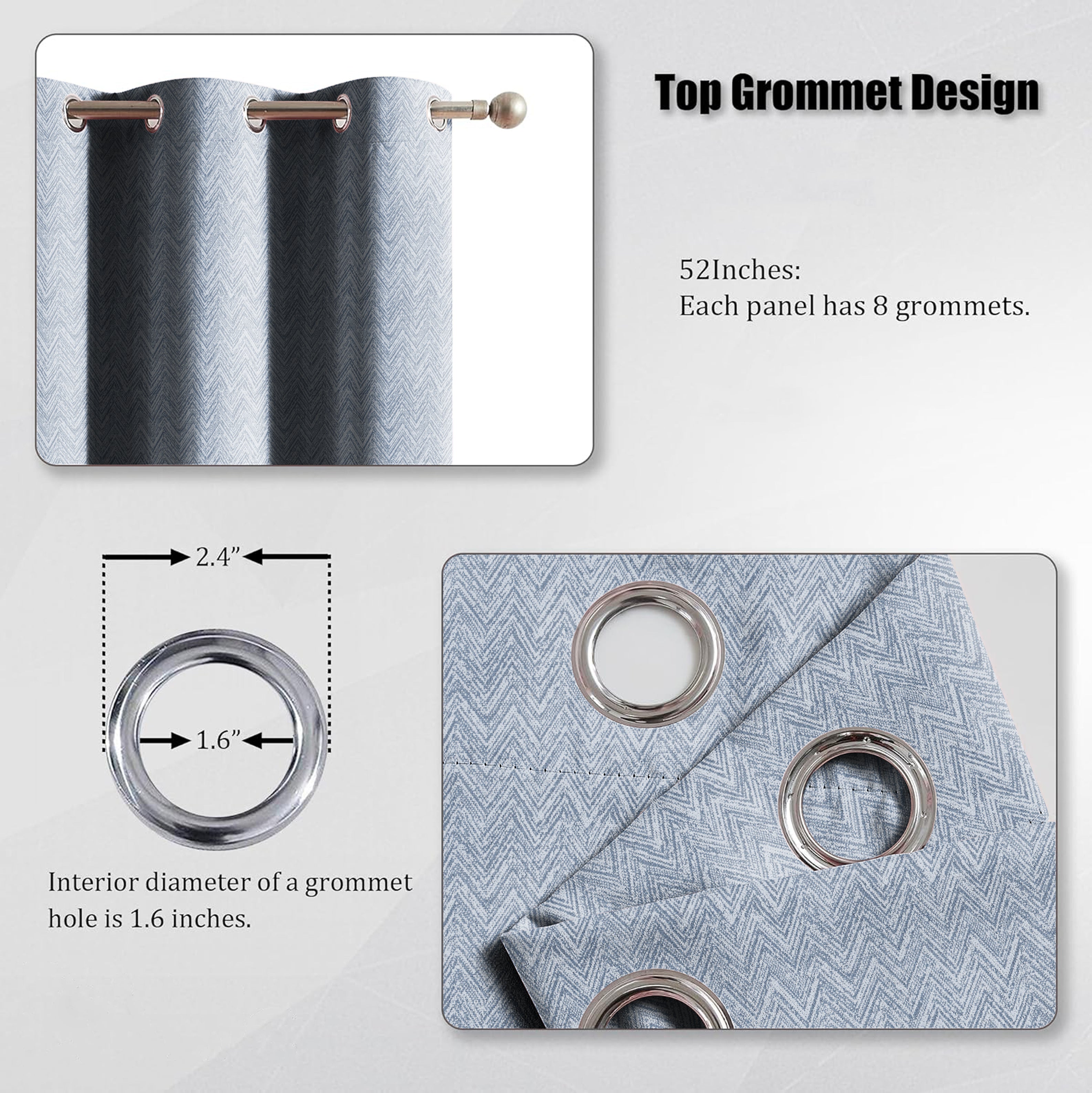 SONORA INK BLUE PRINTED BLACKOUT CURTAIN