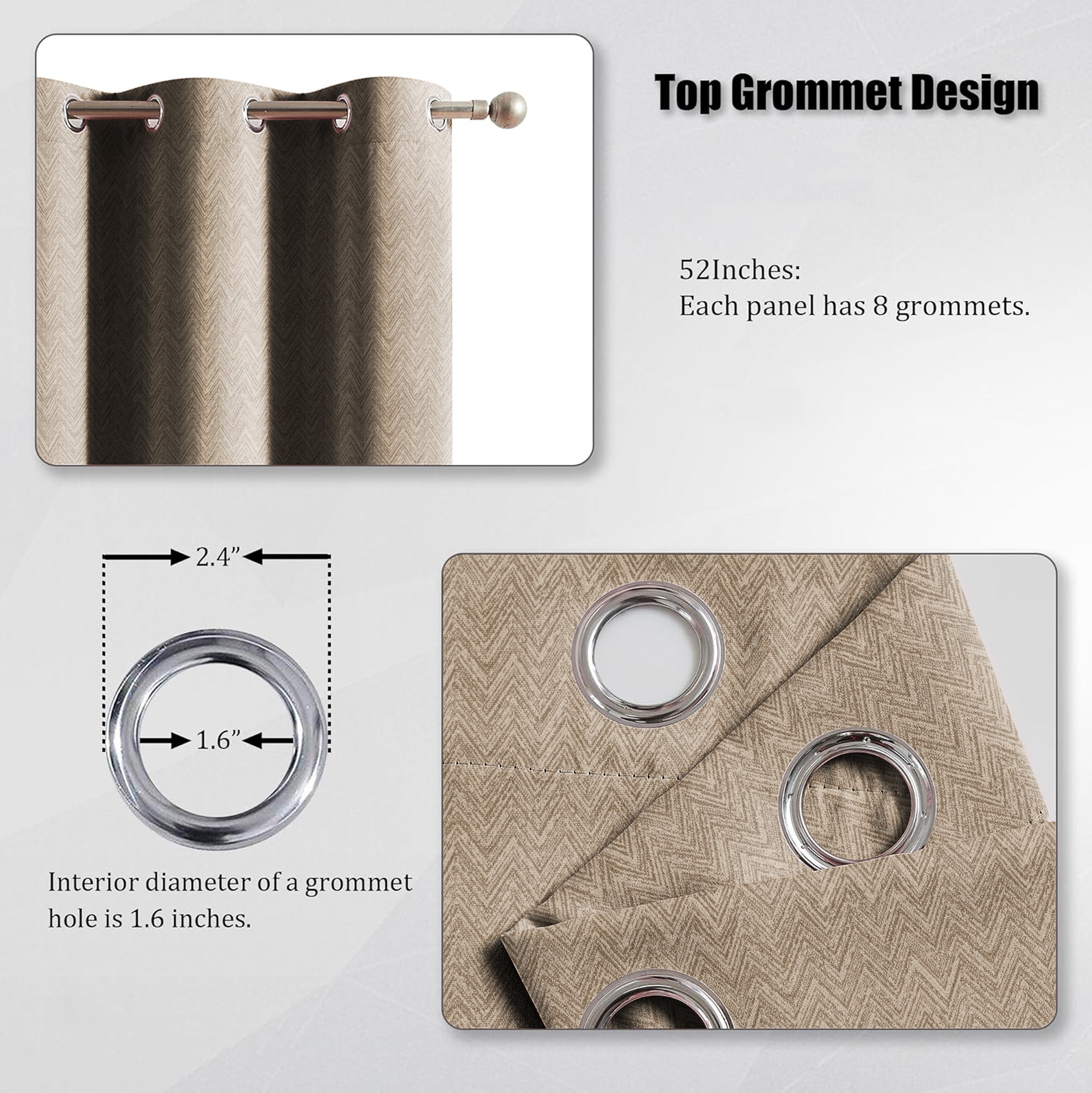 SONORA COFFEE PRINTED BLACKOUT CURTAIN