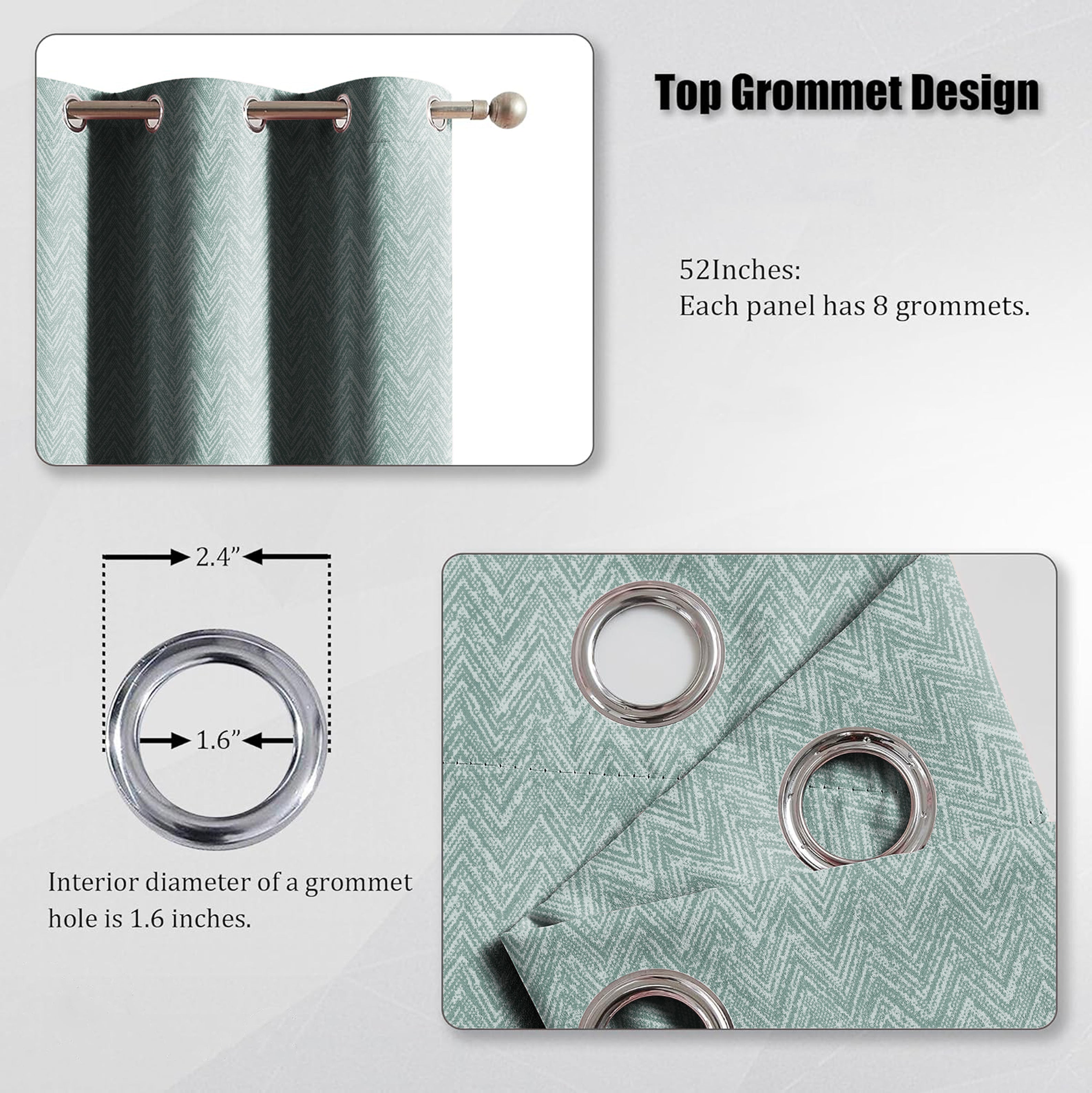 SONORA SEAGREEN PRINTED BLACKOUT CURTAIN