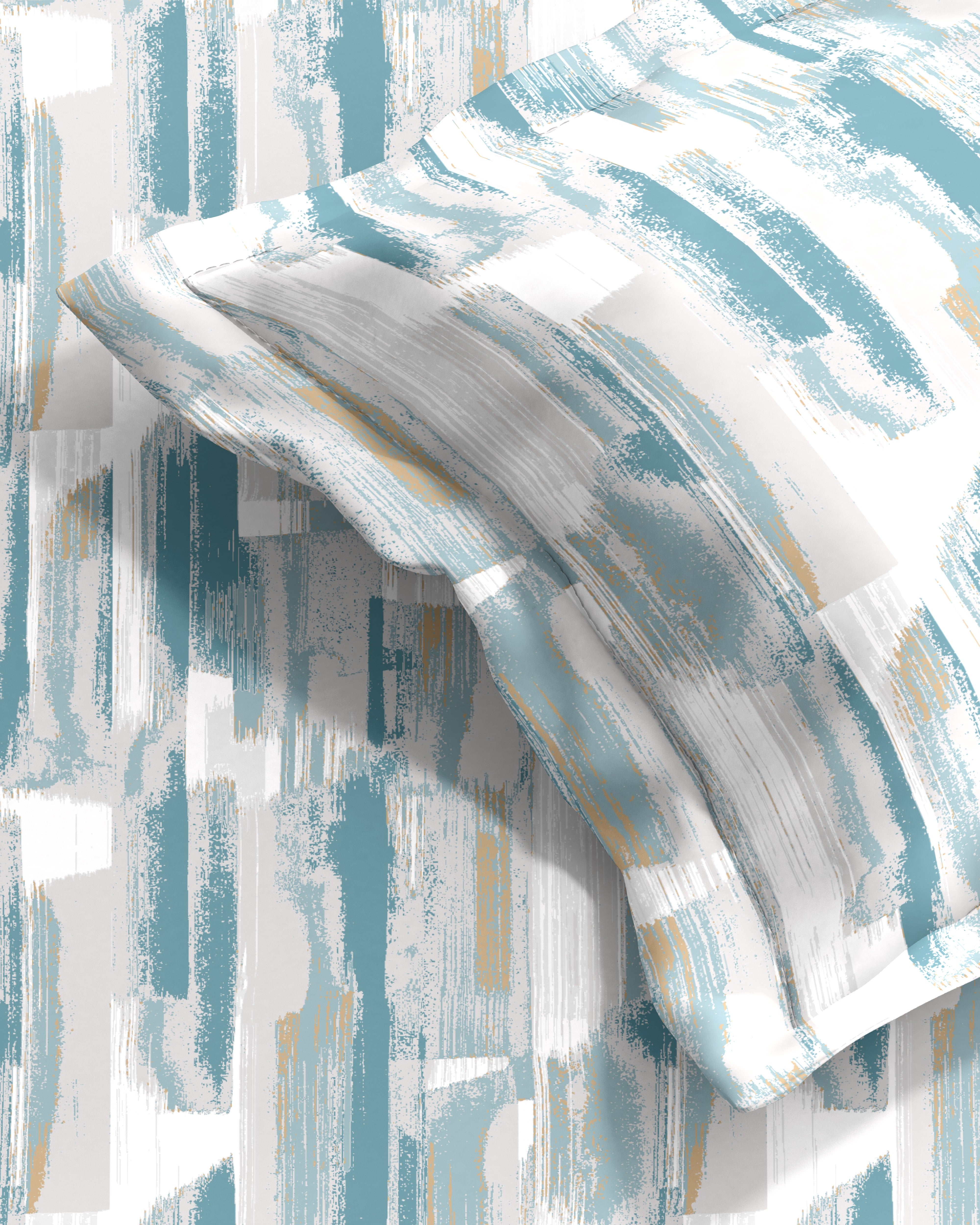 ROME BLUE HEART BEDSHEET WITH PILLOWCOVER