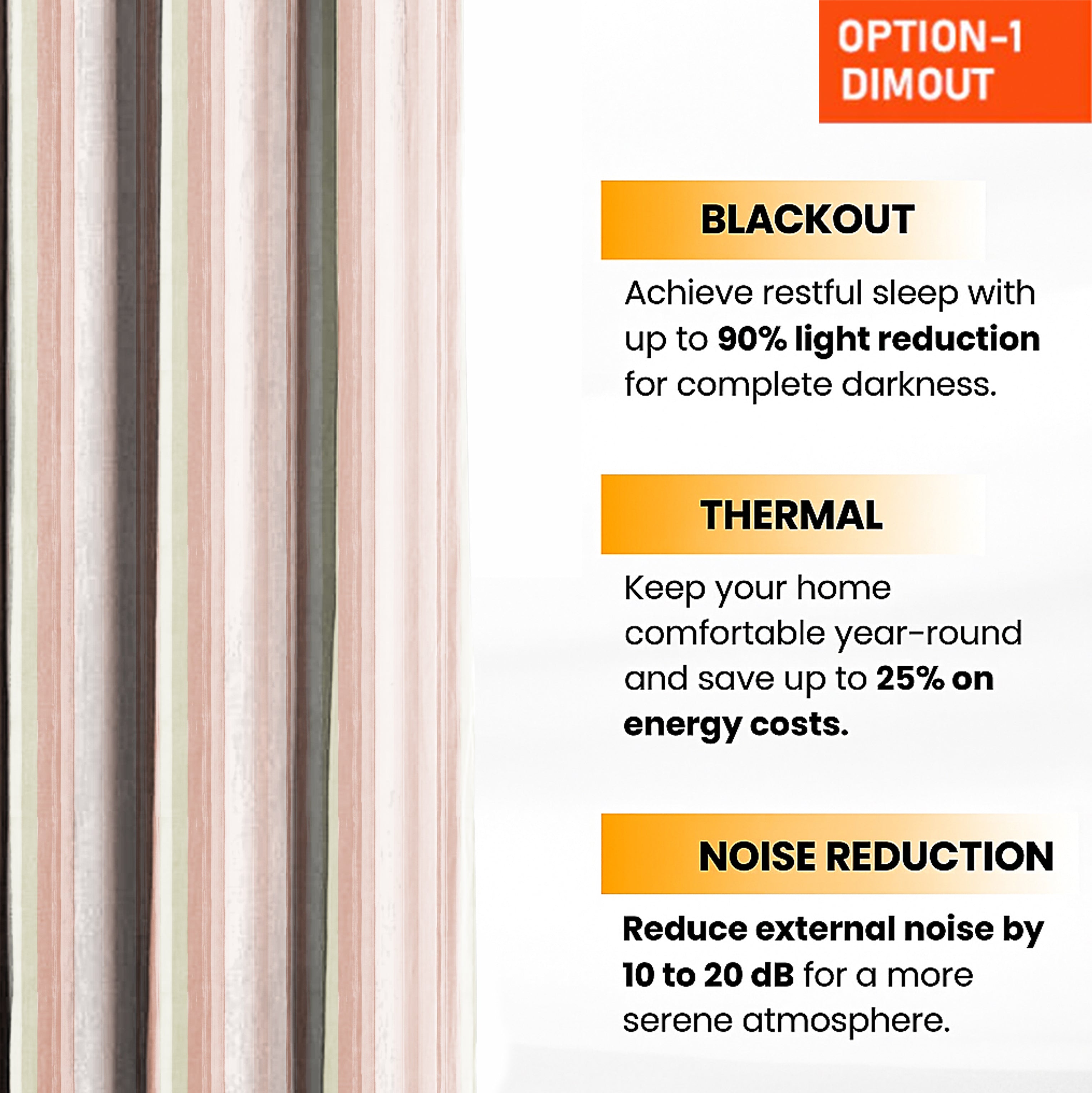 ALVIN PINK PRINTED BLACKOUT CURTAIN