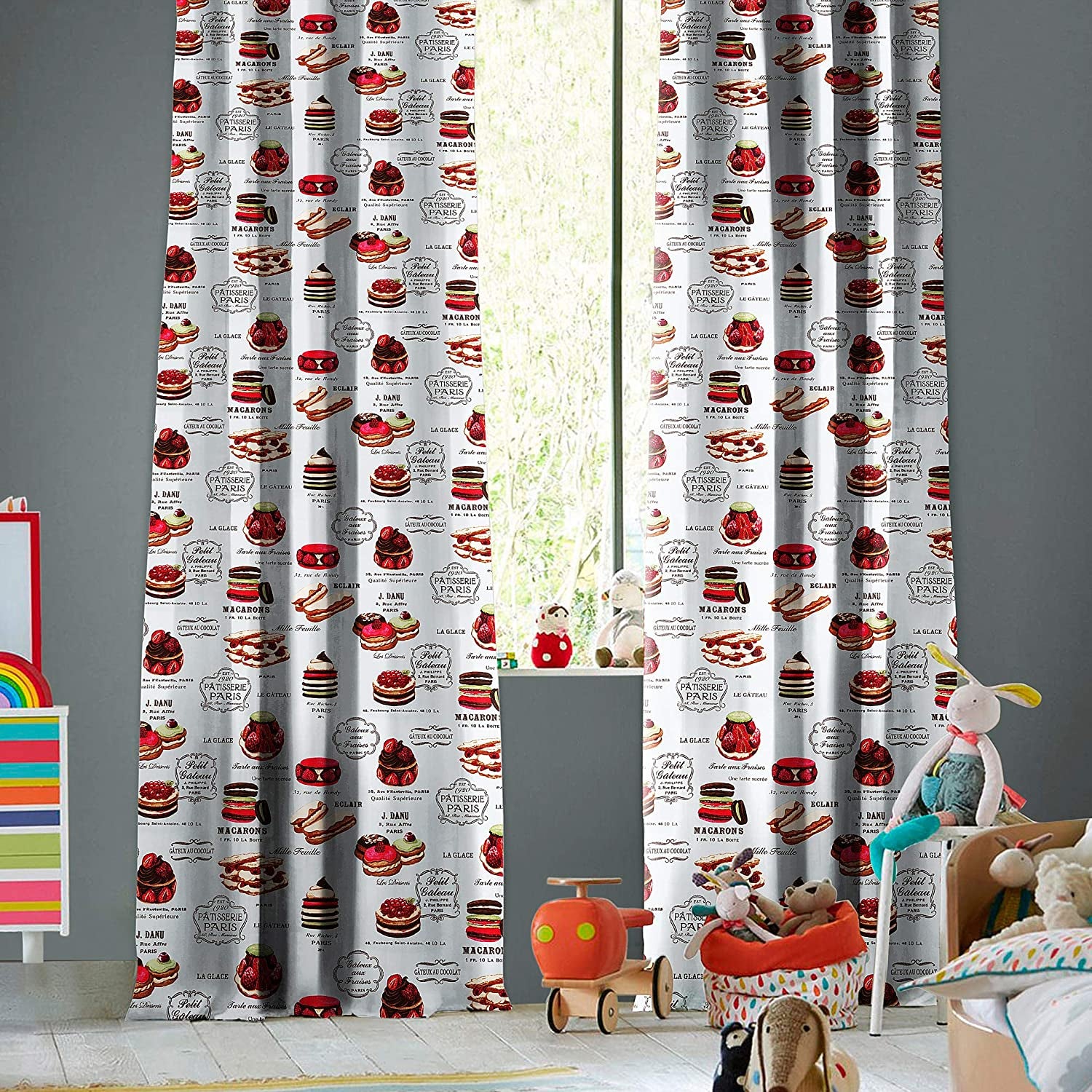 FOODY RED BLACKOUT CURTAIN