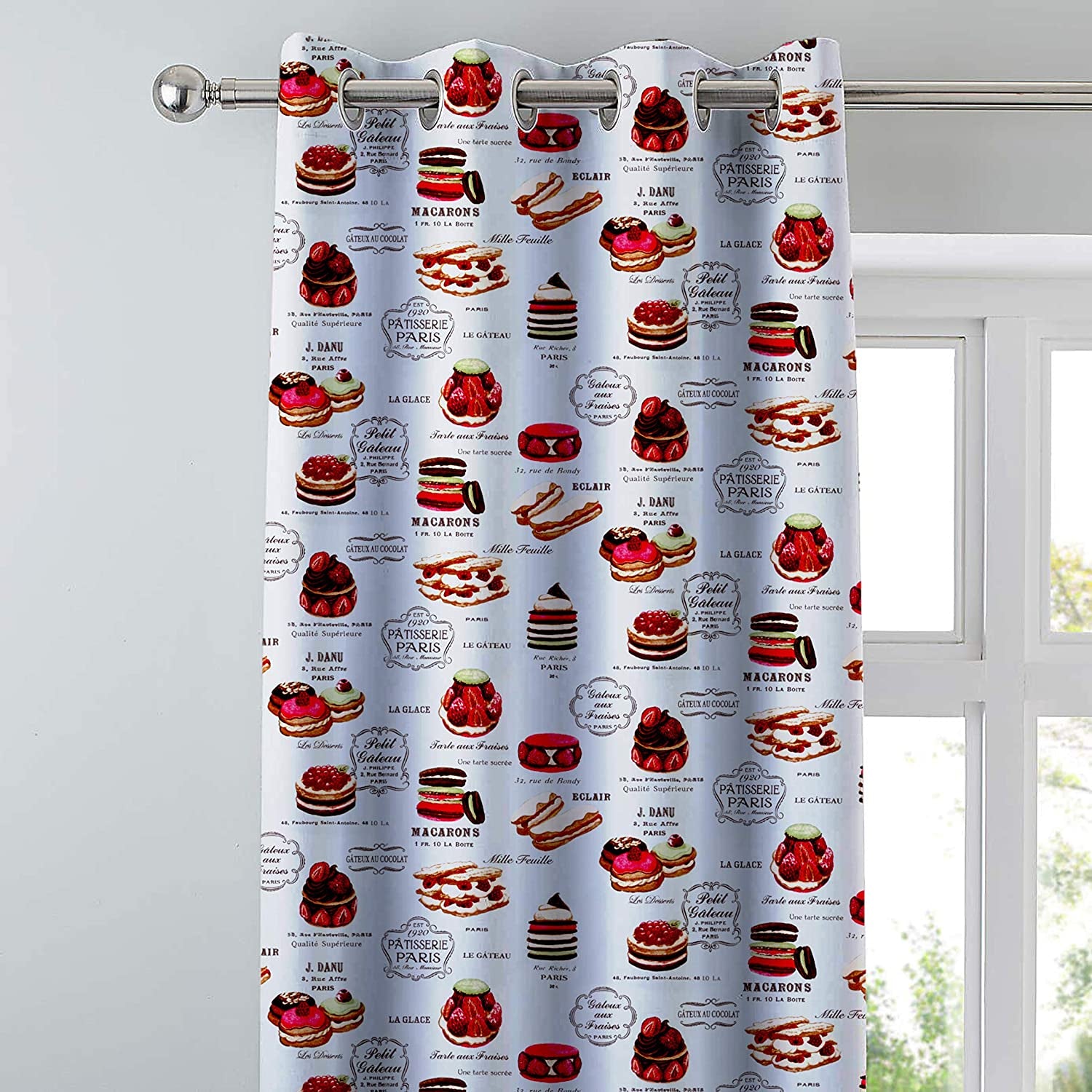 FOODY RED BLACKOUT CURTAIN