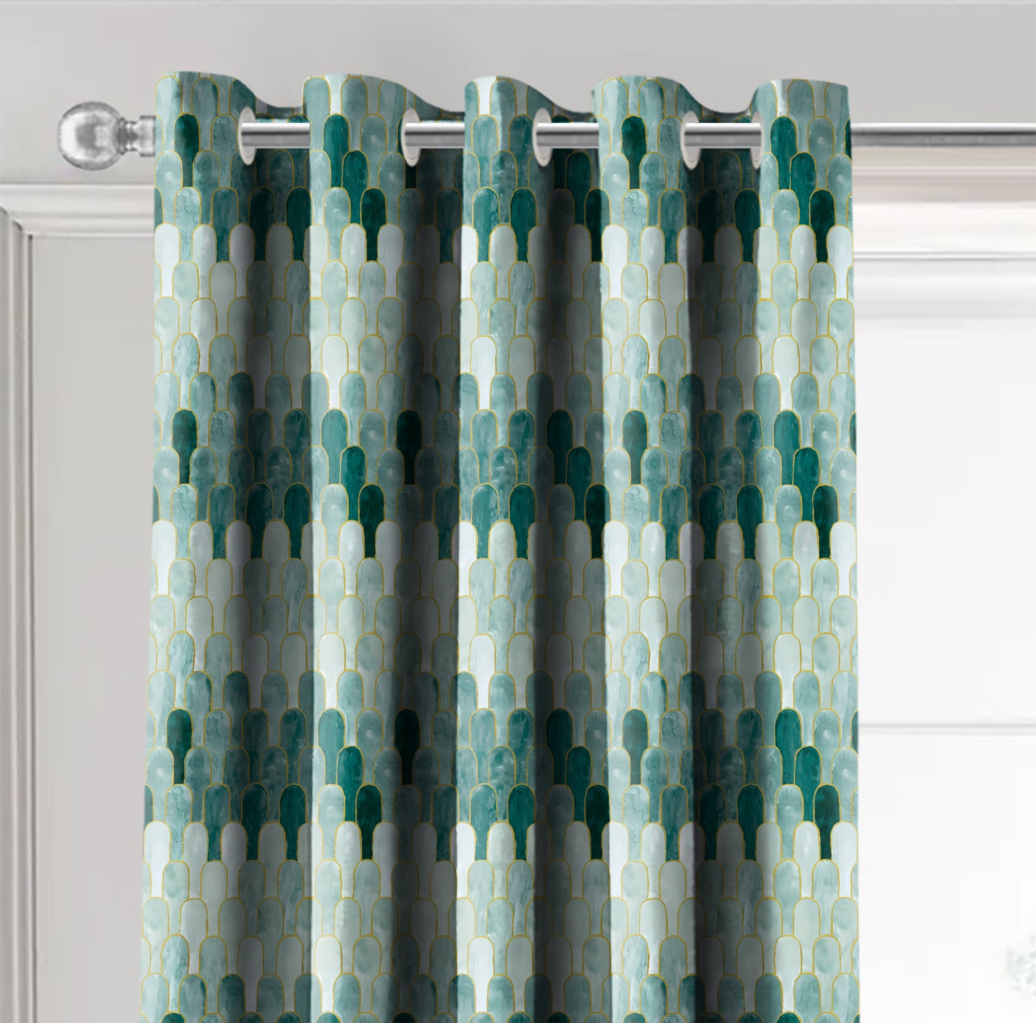 NICOBAR GREEN BLACKOUT CURTAINS