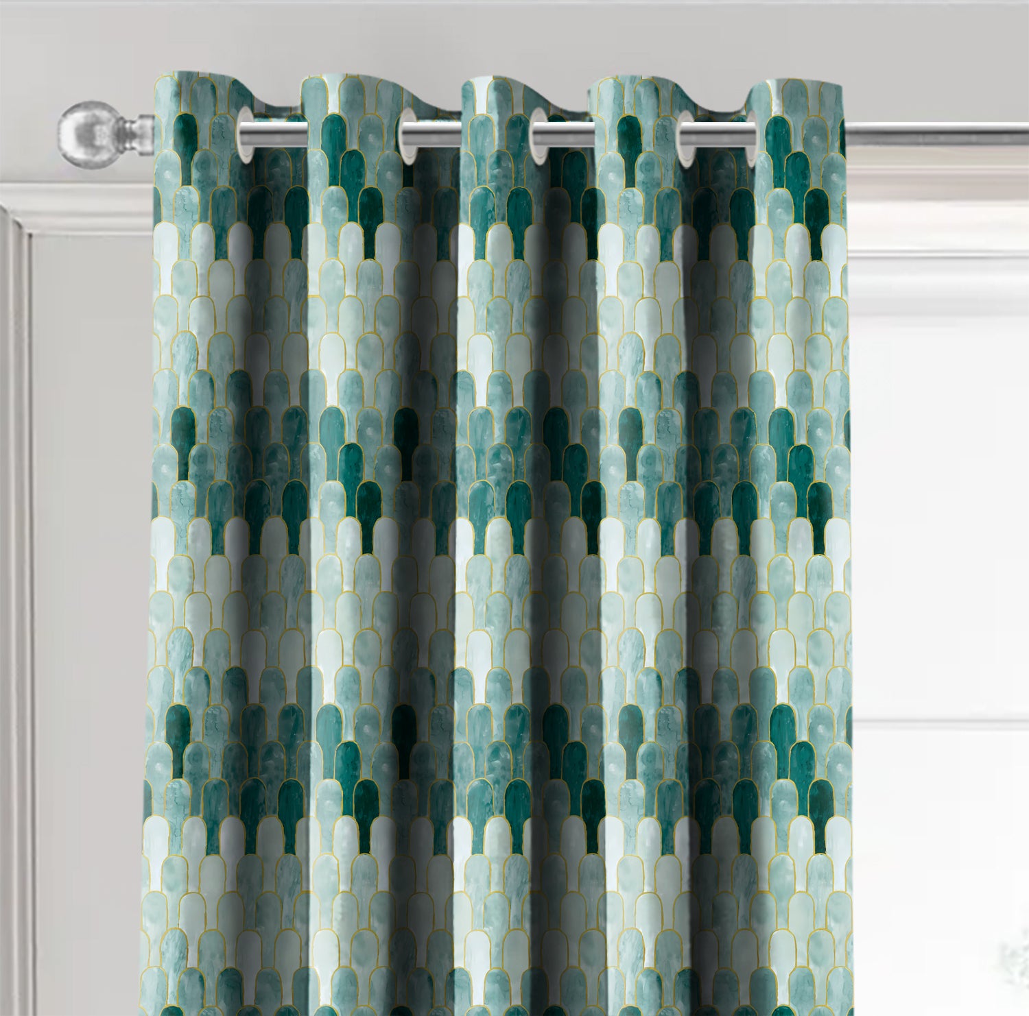 NICOBAR GREEN BLACKOUT CURTAIN