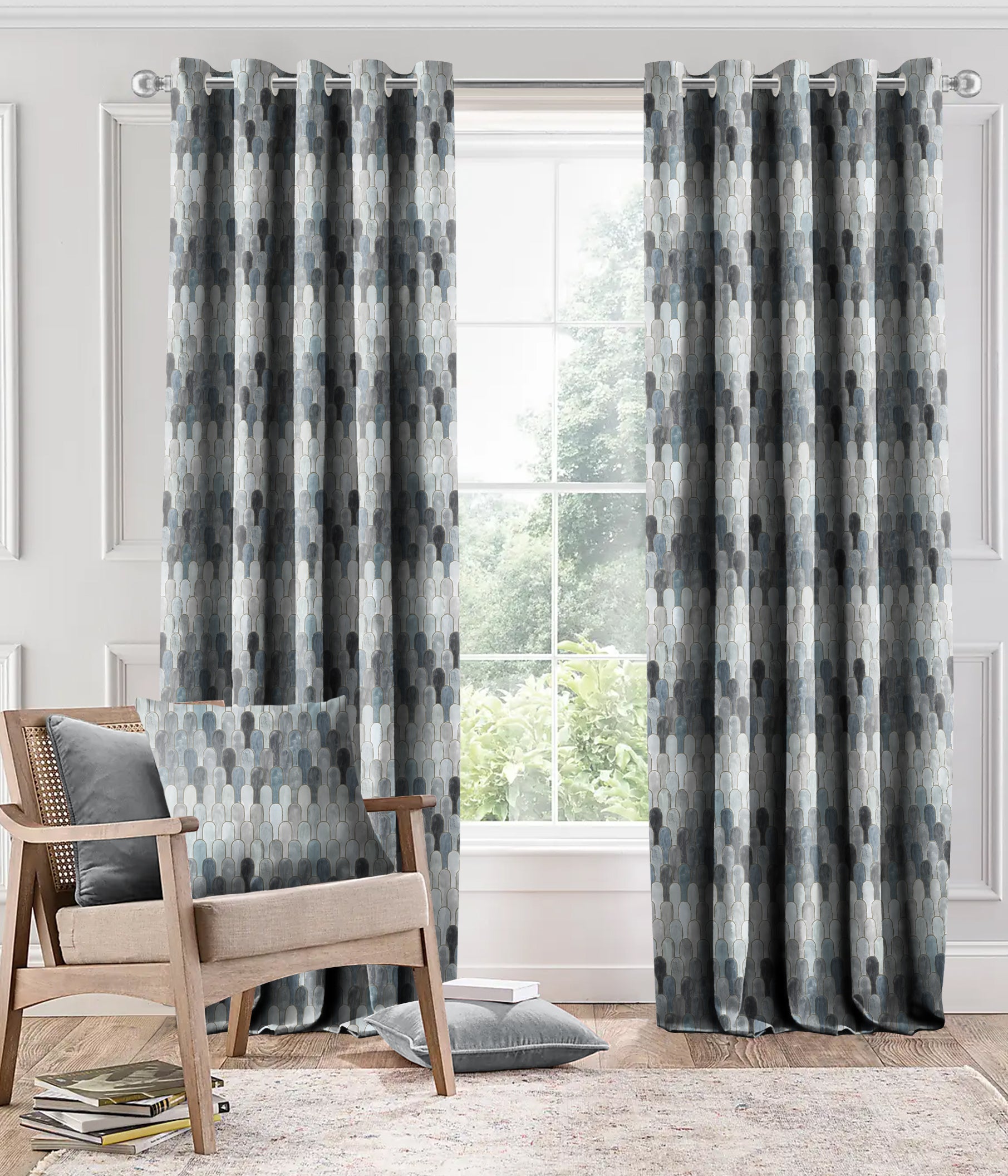 NICOBAR GREY BLACKOUT CURTAINS