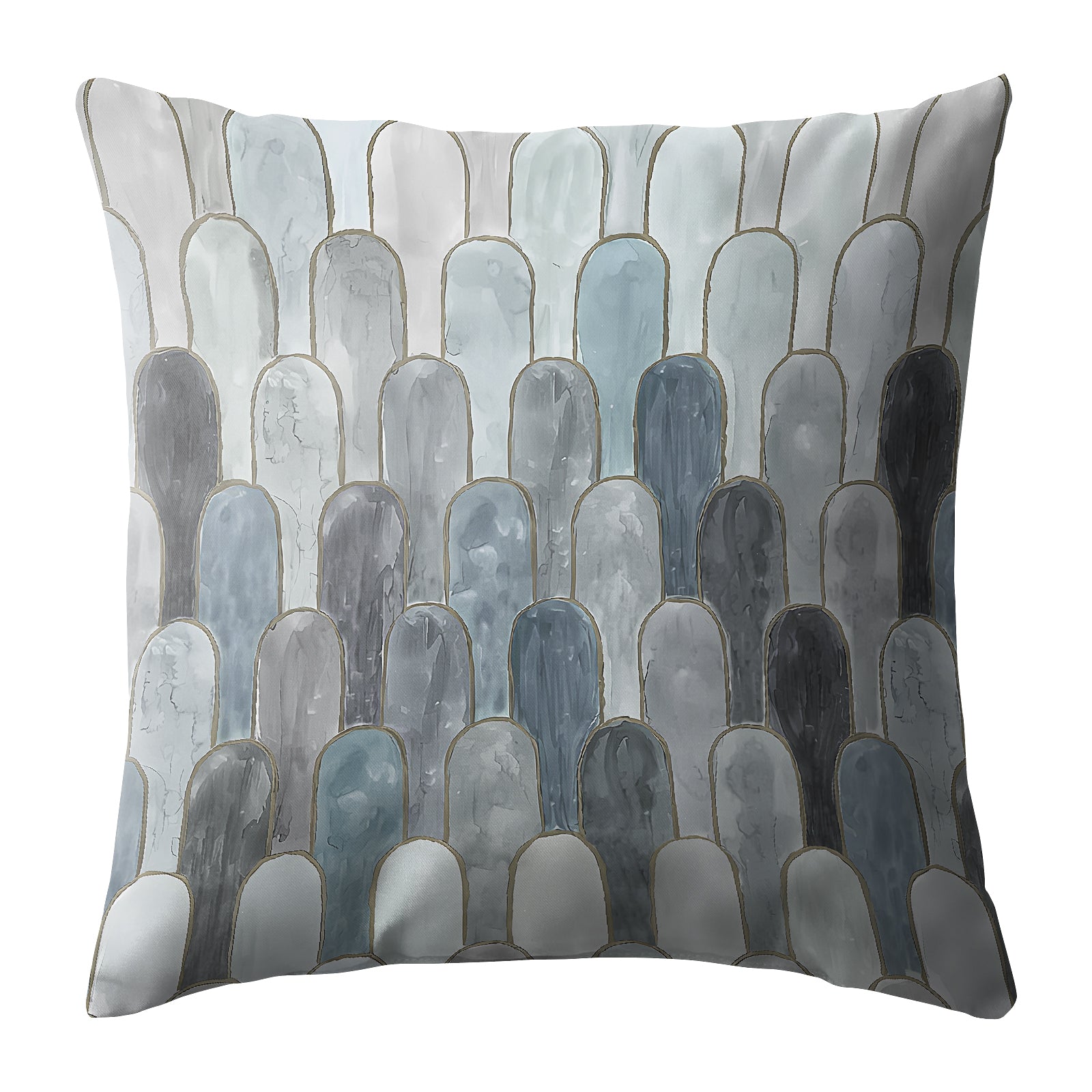 NICOBAR GREY DIGITAL PRINTED CUSHION COVER (Pack of 2)