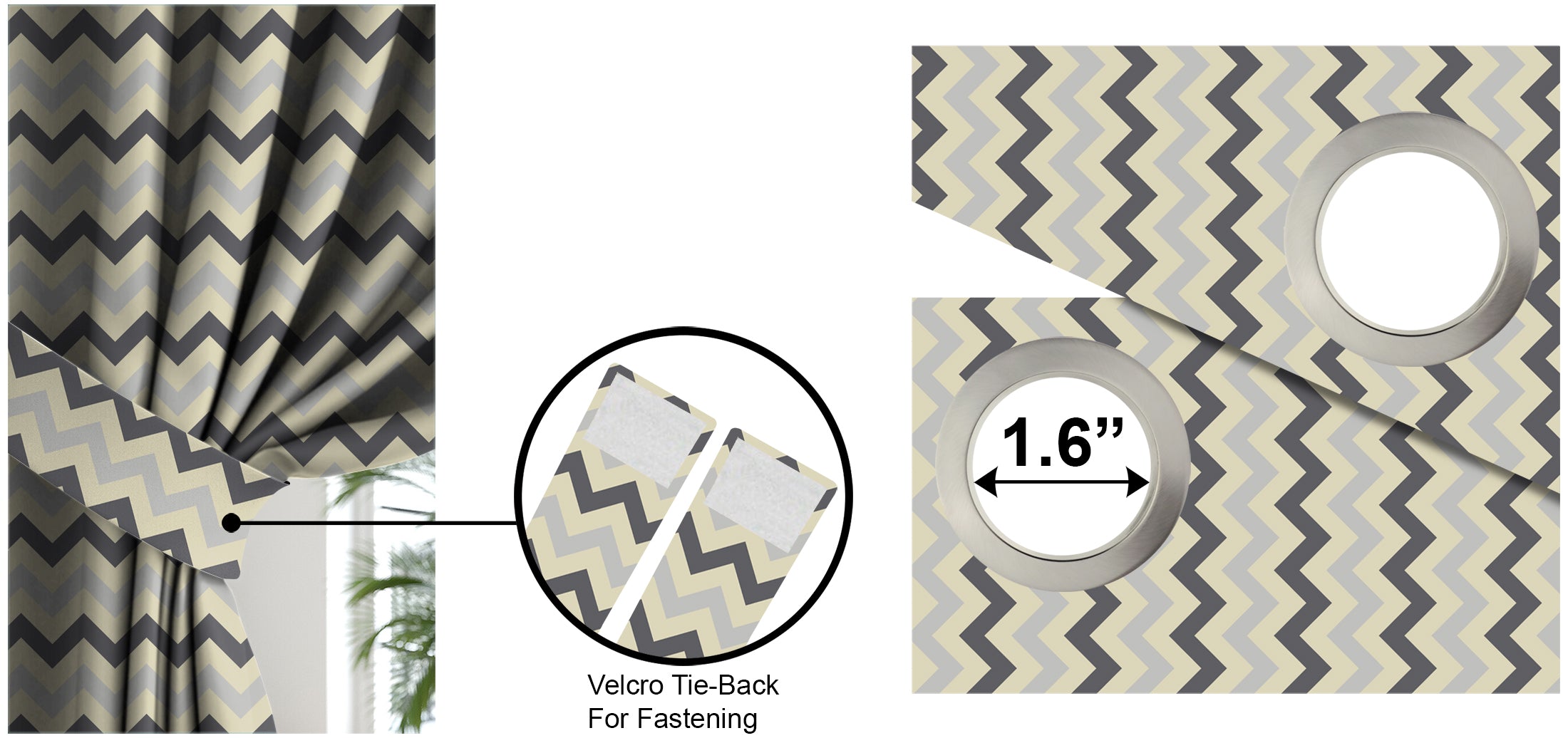 ZEST GREY BLACKOUT CURTAINS