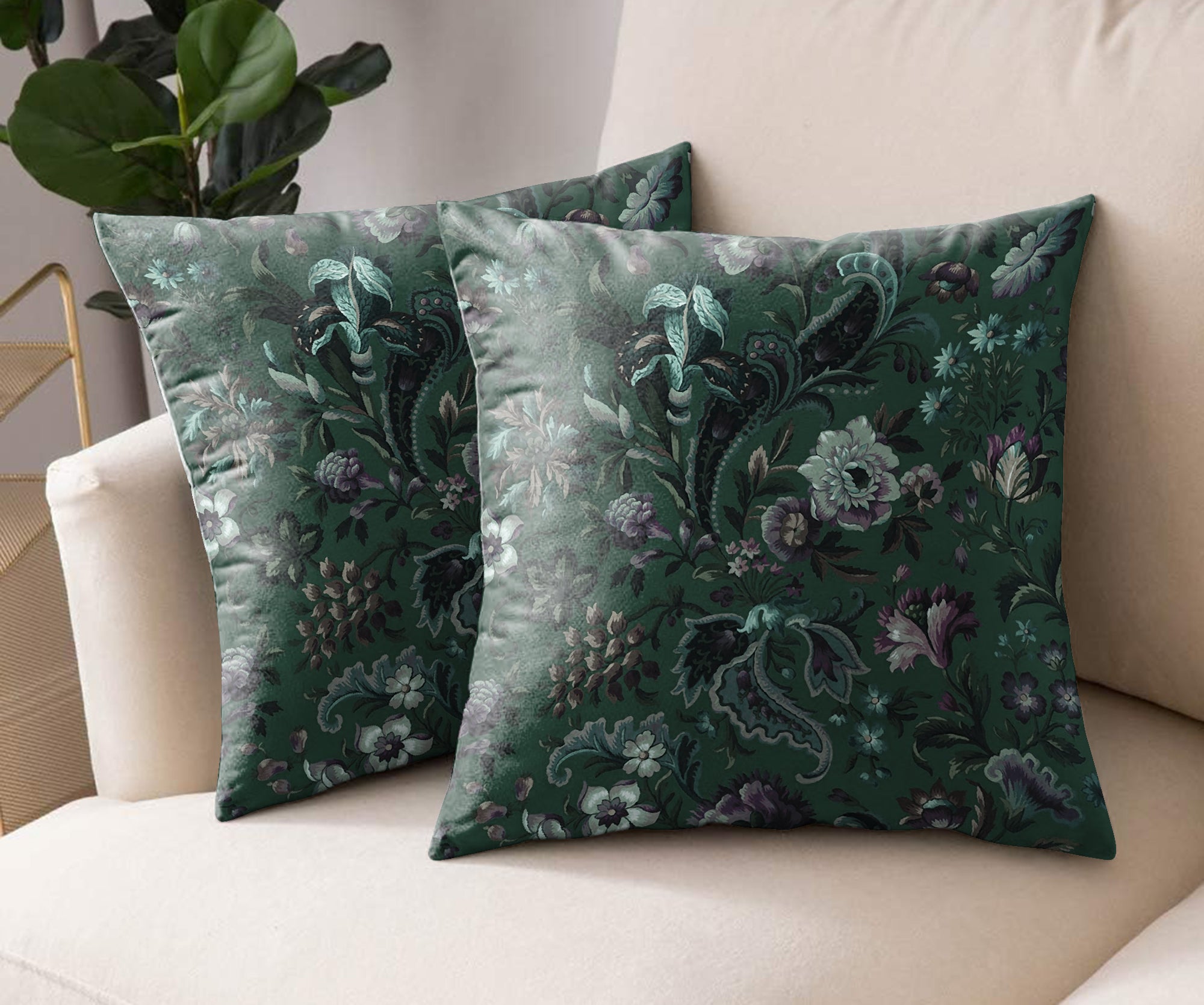 KARL GREEN DIGITAL PRINTED CUSHION COVER (Pack of 2)