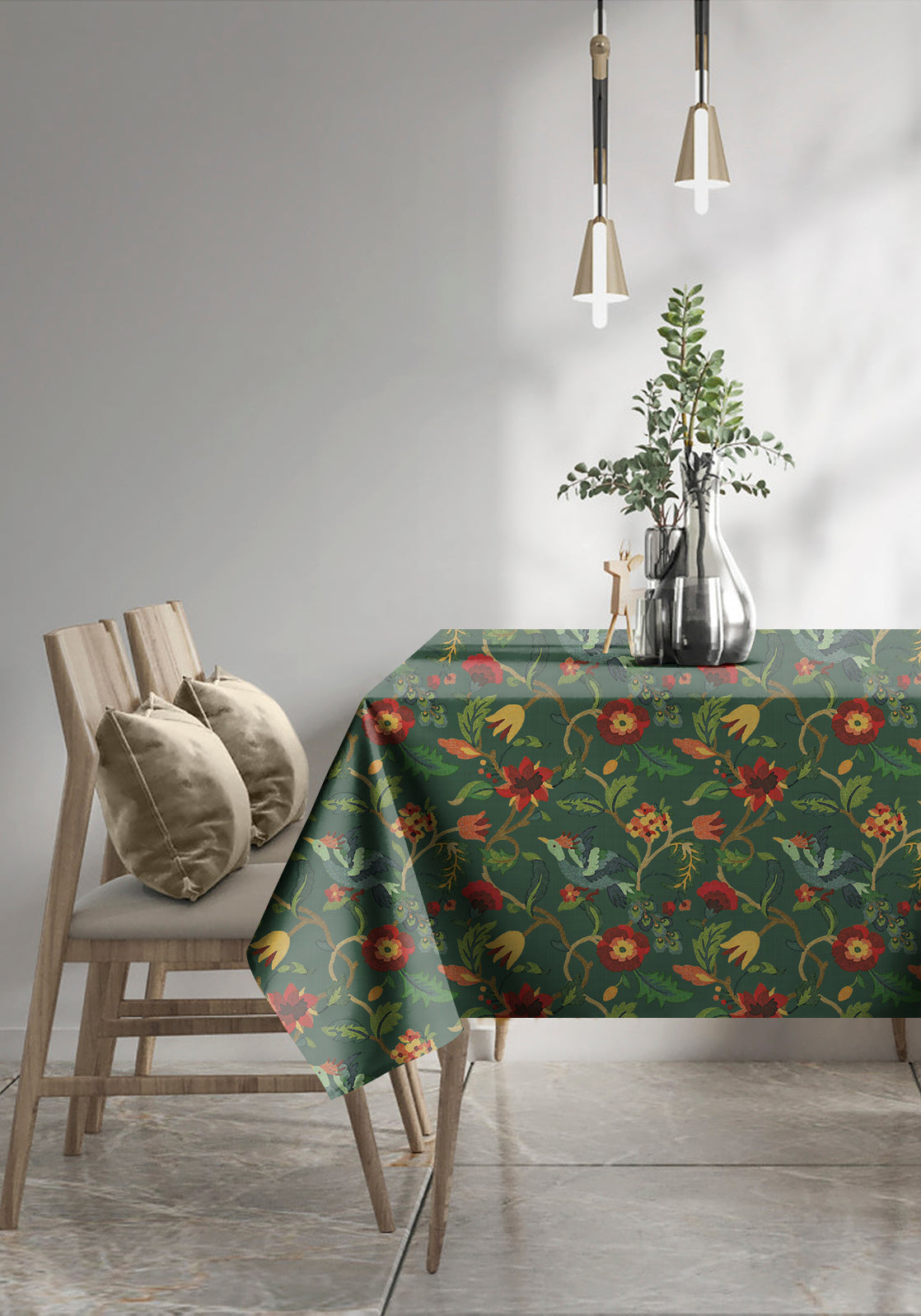 Cabal Green 6 Seater Table Cloth