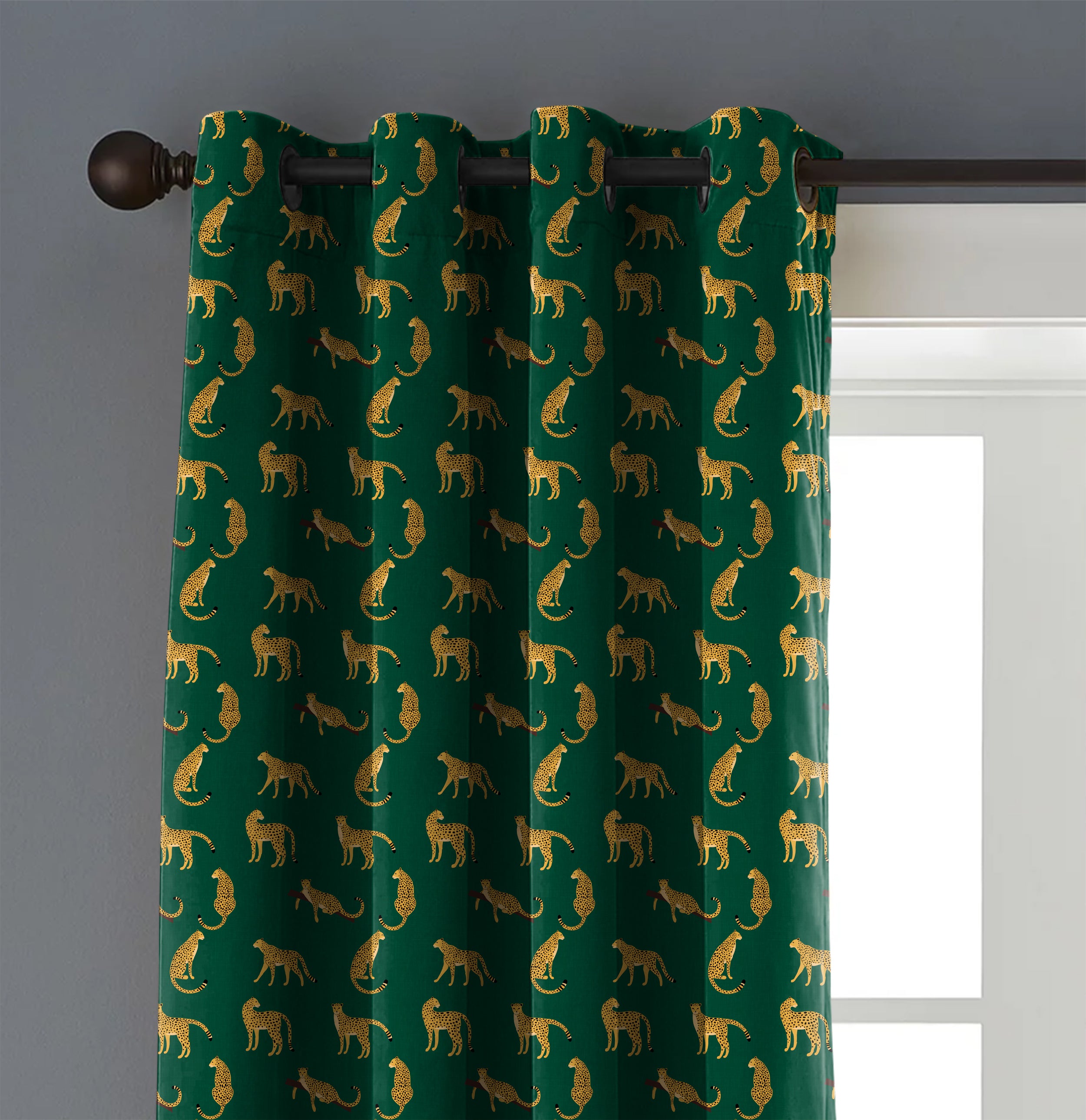Leopard Green Blackout Curtains