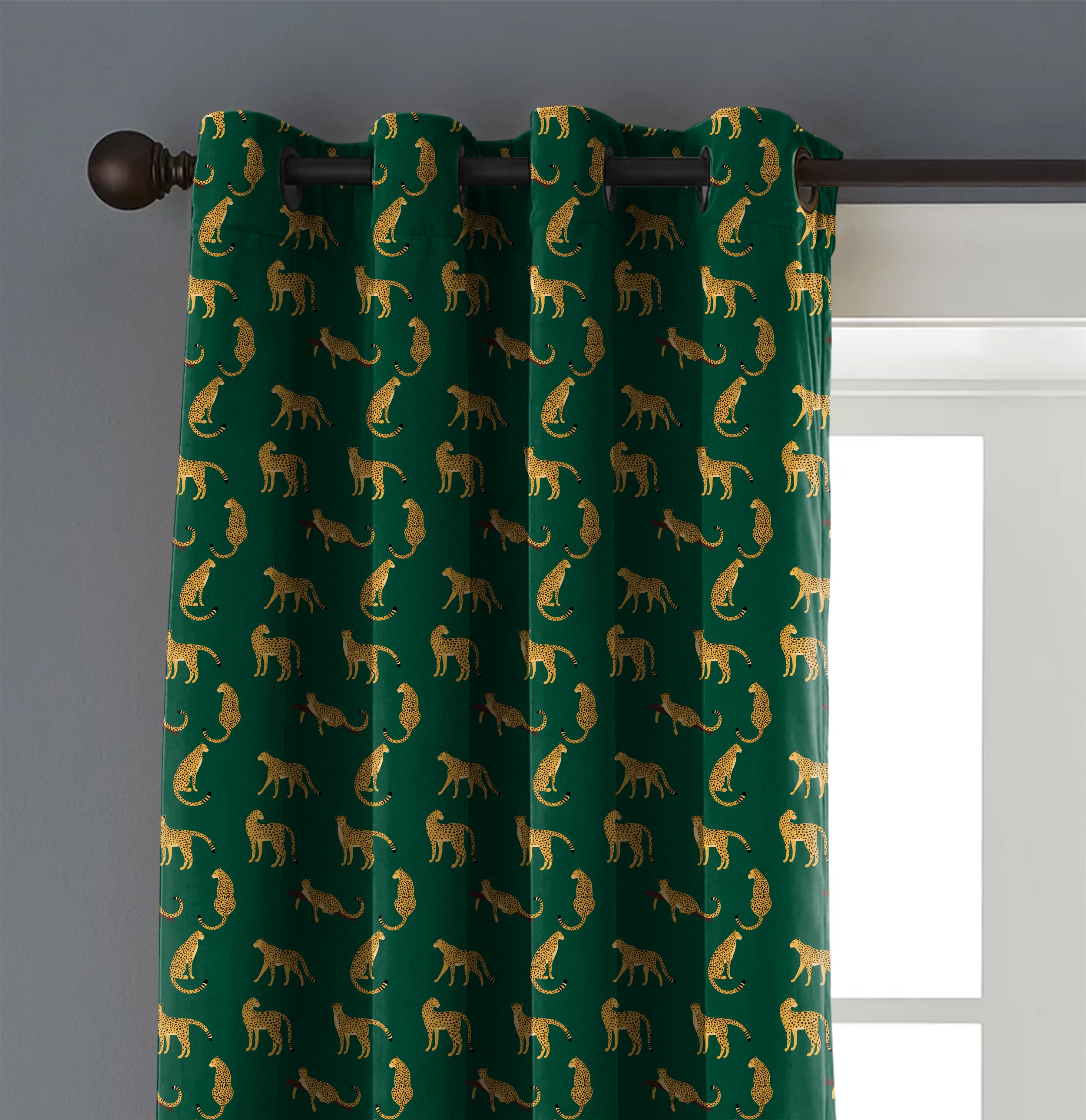 Leopard Green Blackout Curtain