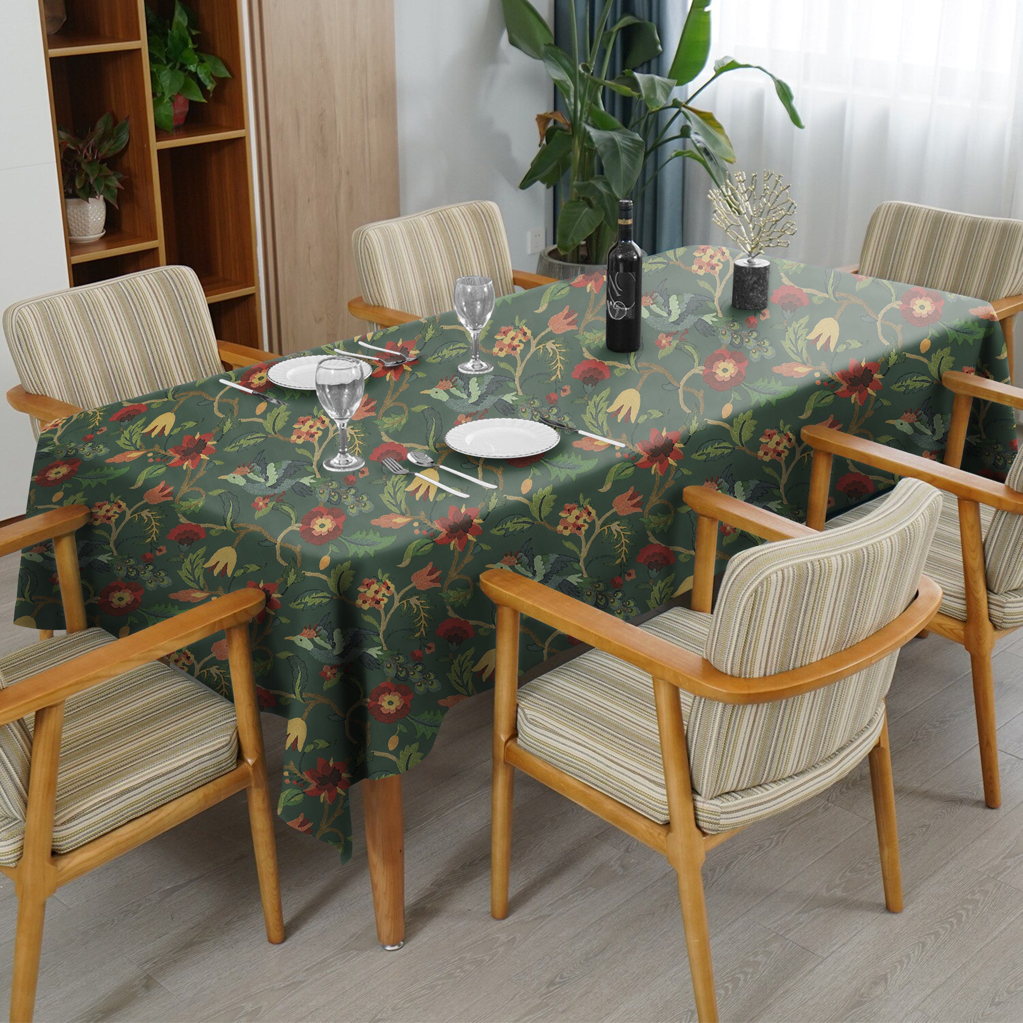 Cabal Green 6 Seater Table Cloth