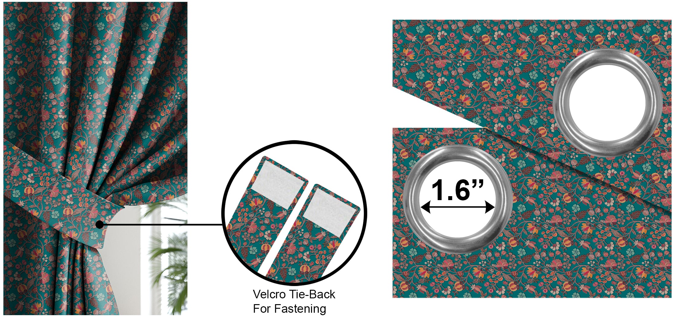 AZURE GREEN BLACKOUT CURTAINS