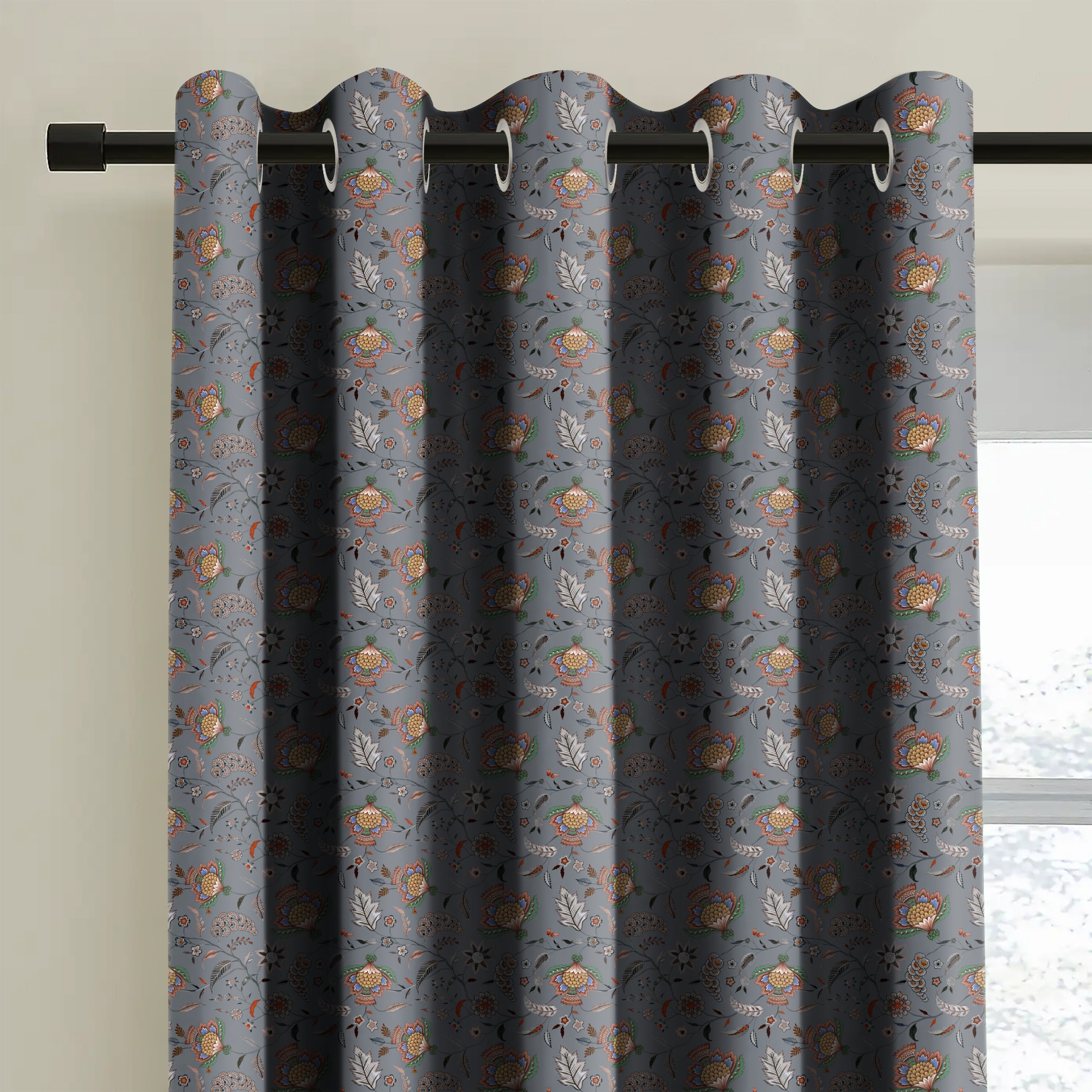 KASBAH GREY BLACKOUT CURTAINS