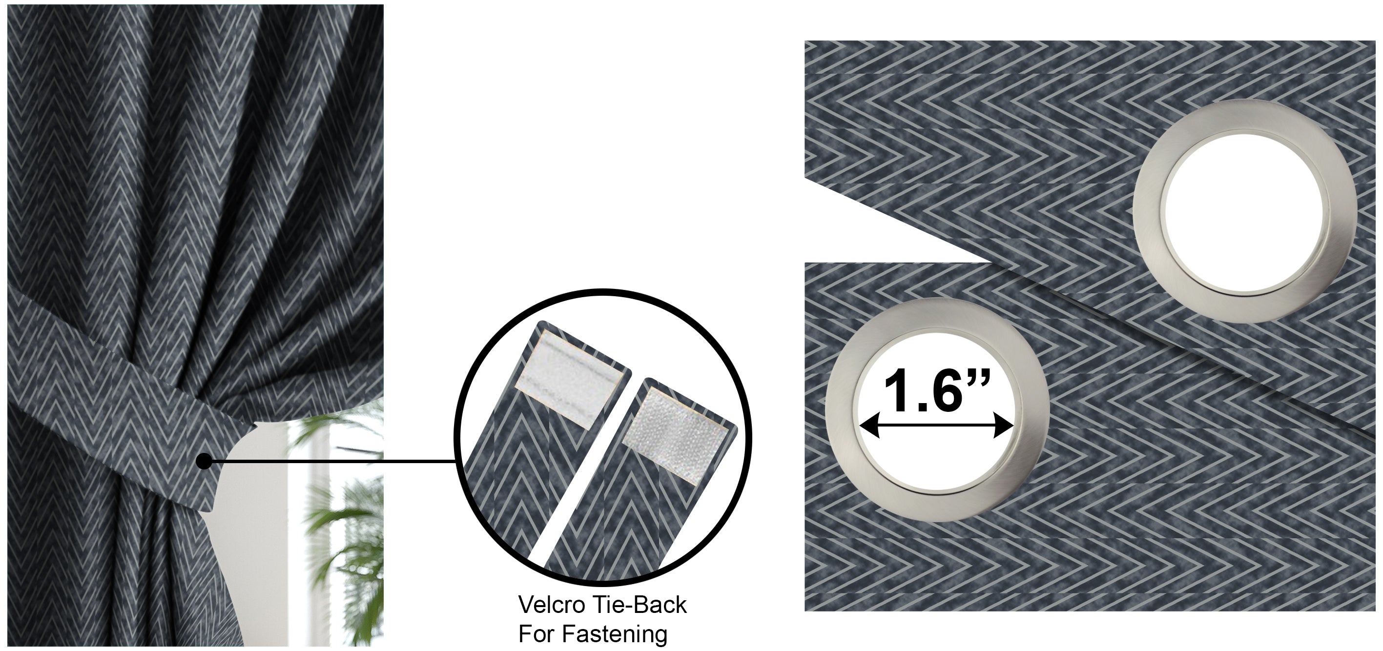 KASBAH GREY BLACKOUT CURTAIN
