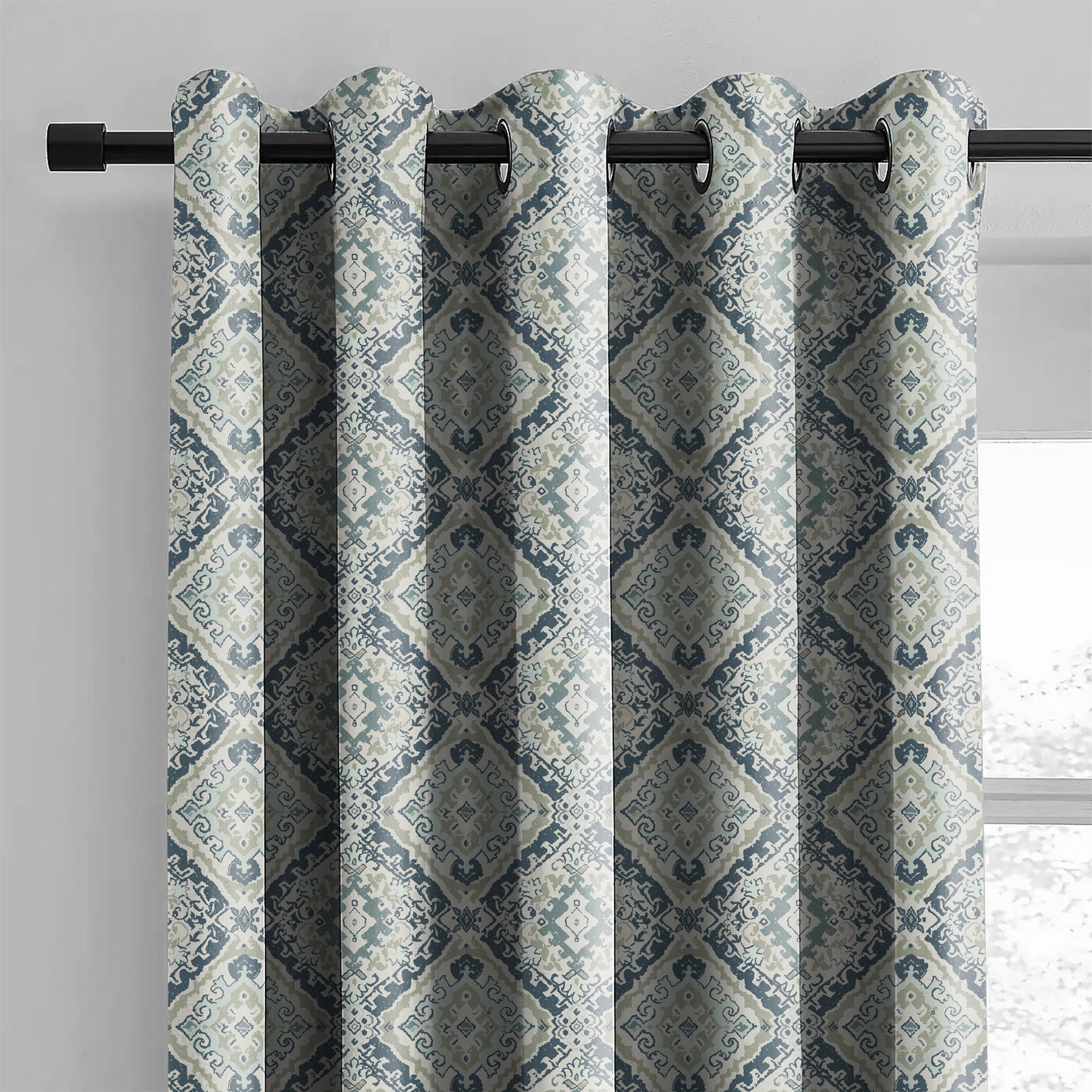 MOROCO INDIGO BLACKOUT CURTAINS
