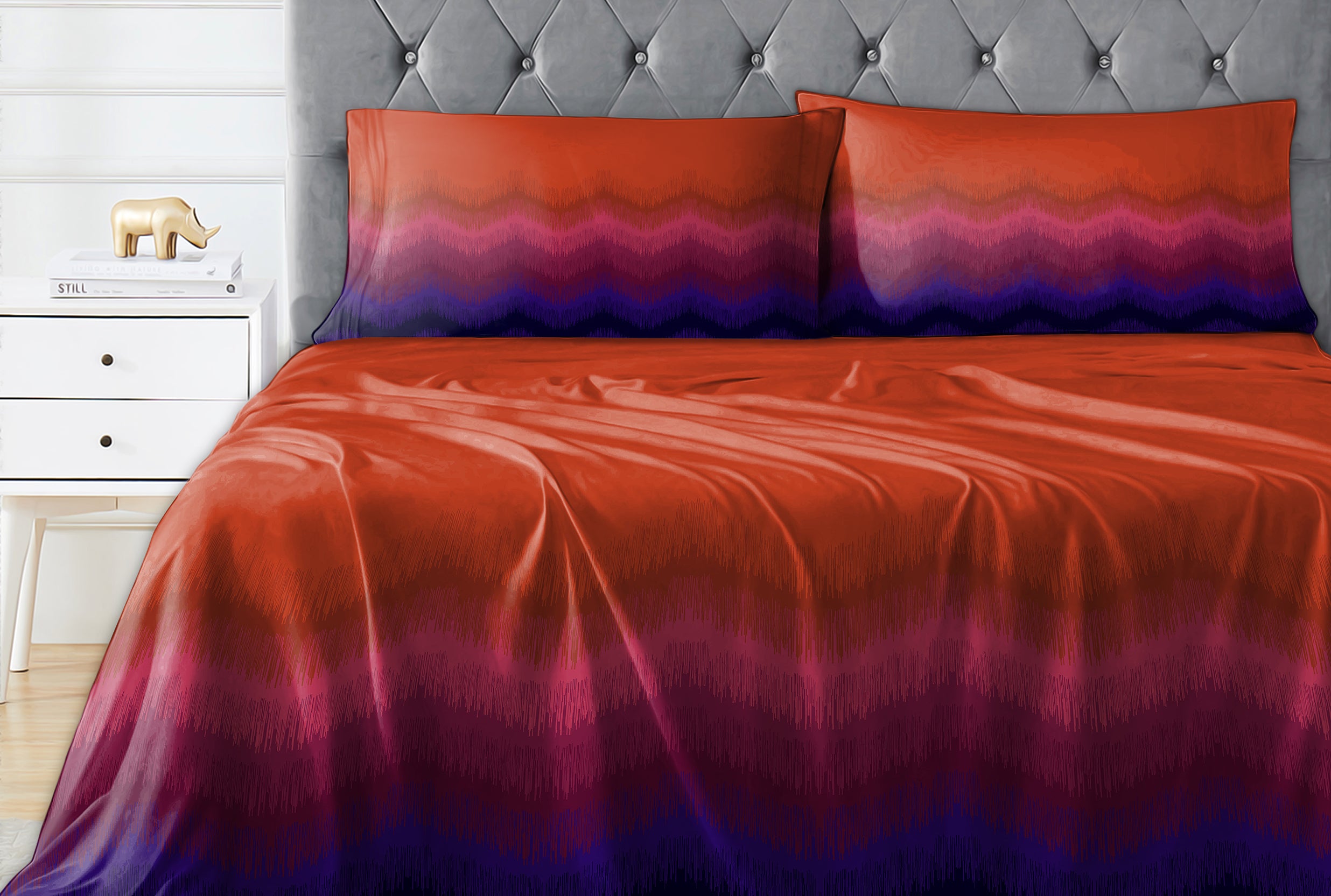 Kudo Maroon Bedcover for Double Bed with 2 Pillow Covers King Size (104" X 90") Bedspread