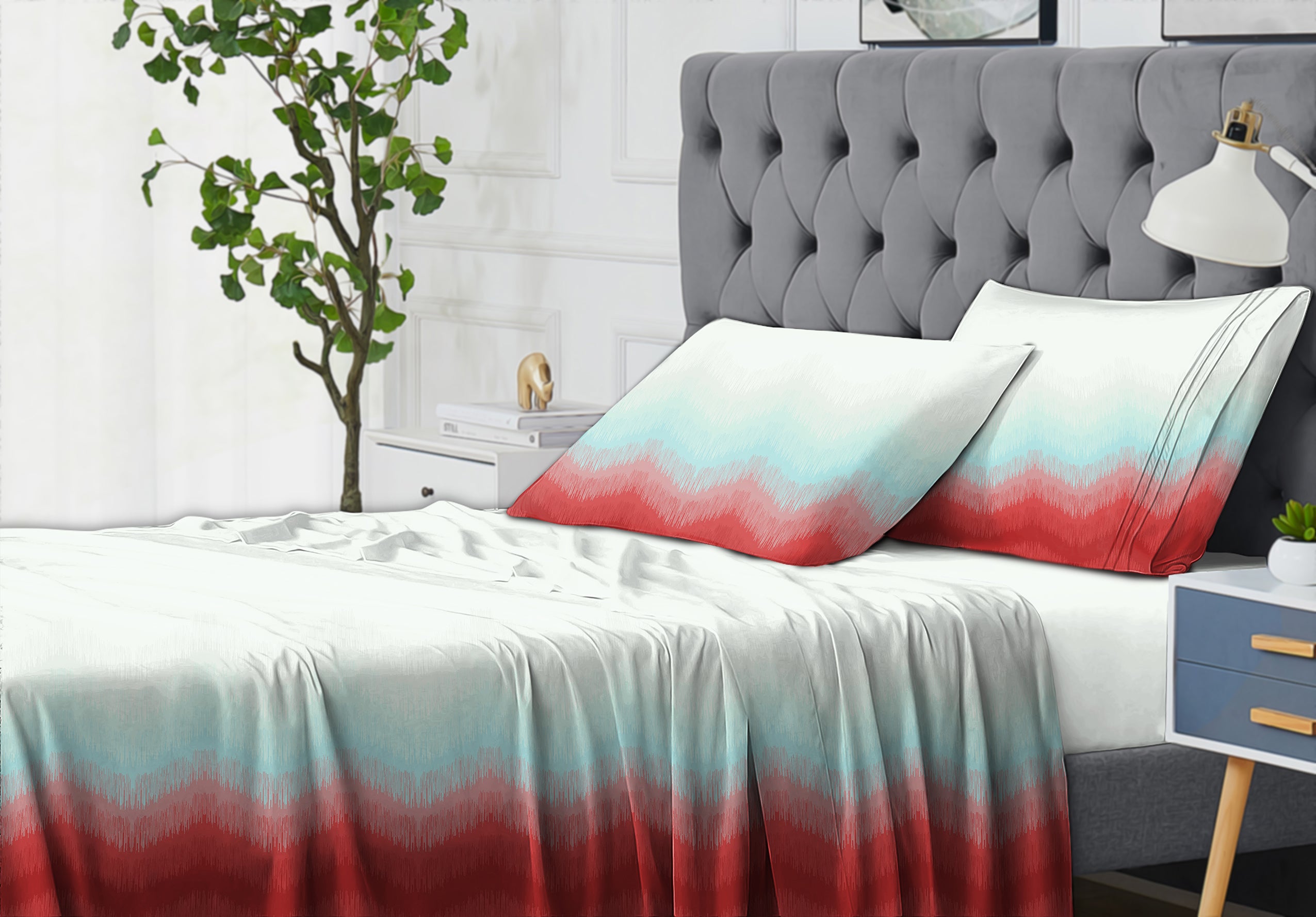 Kudo Pink Bedcover for Double Bed with 2 Pillow Covers King Size (104" X 90") Bedspread