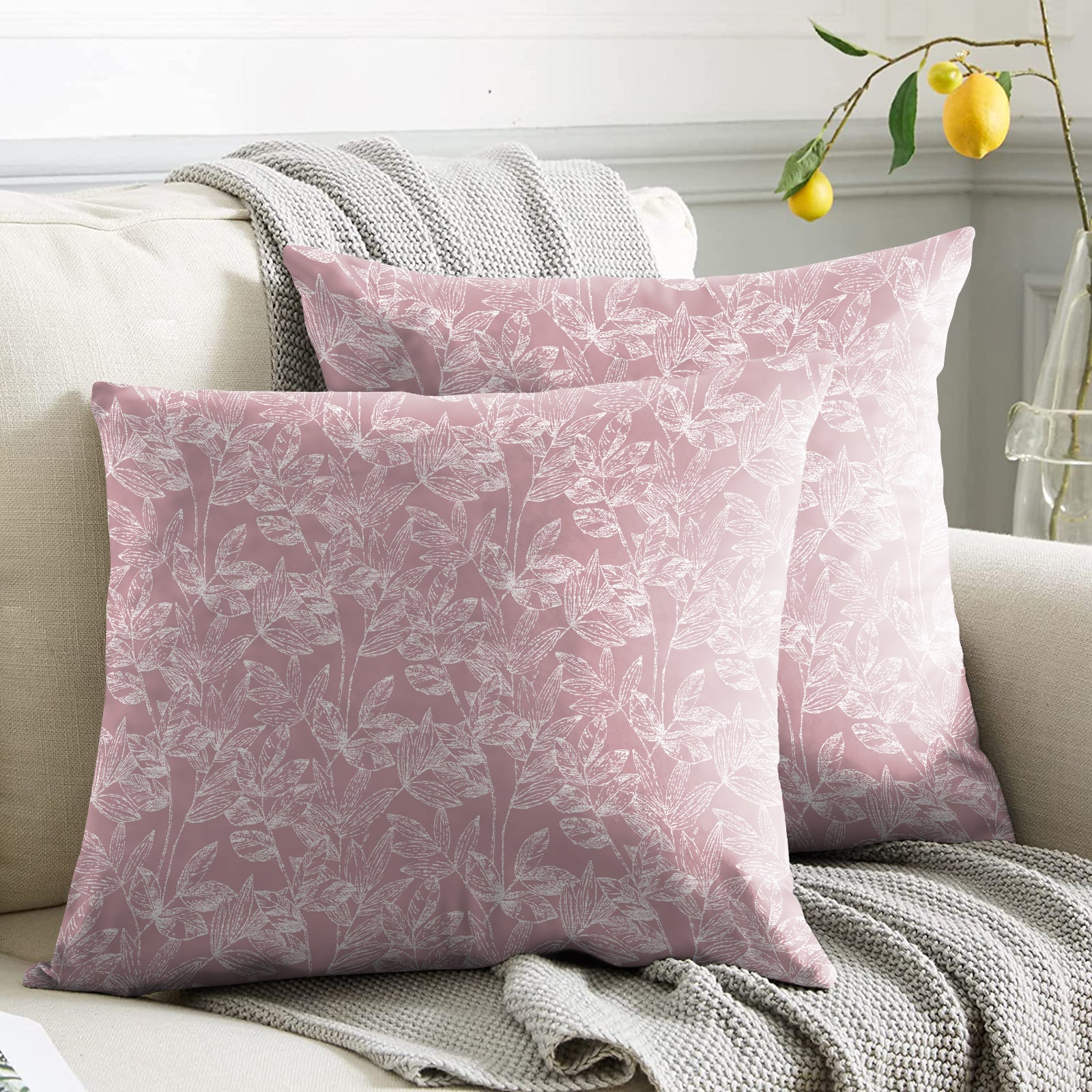 MEADOW L PINK (16X16 INCH) DIGITAL PRINTED CUSHION COVER