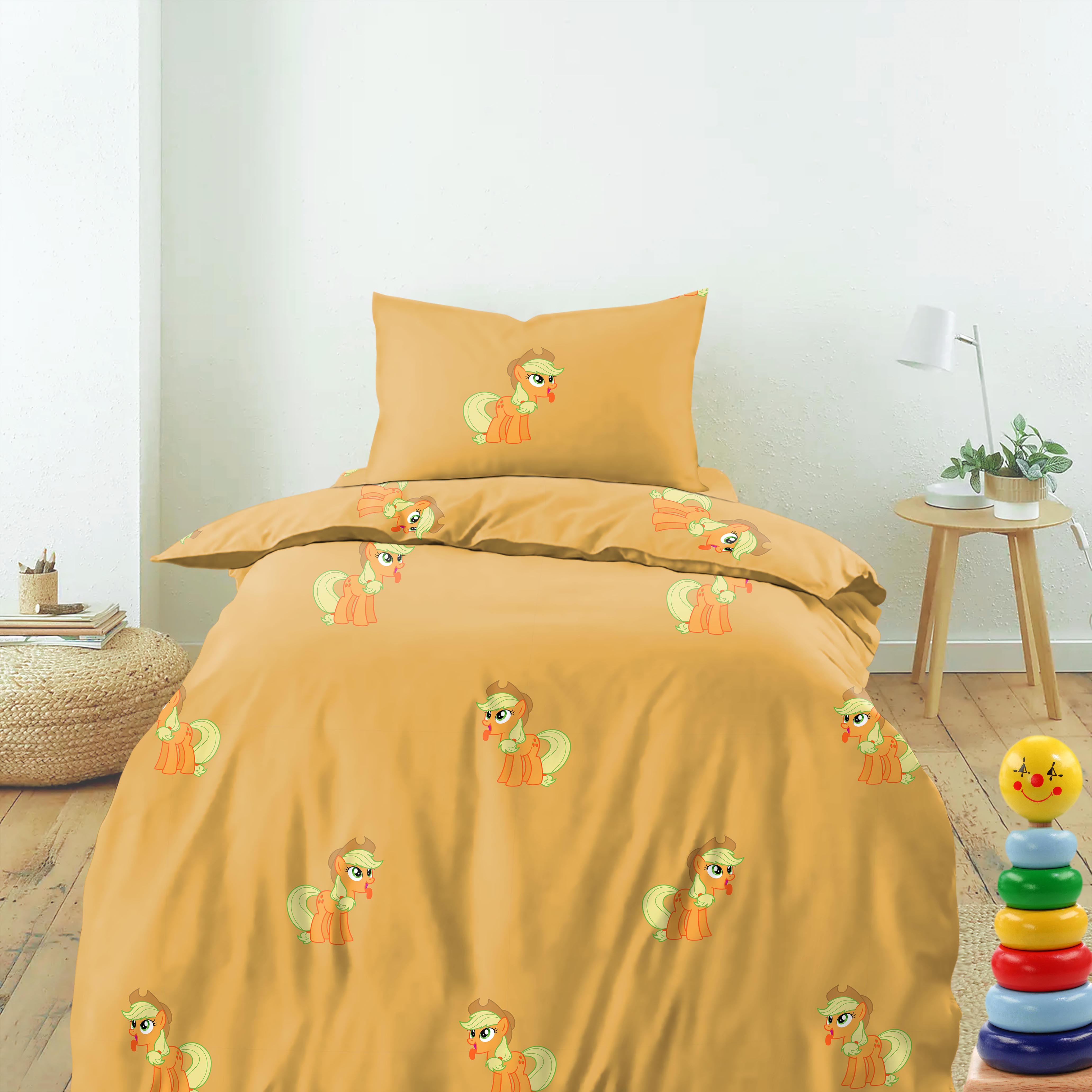 Bedcover Applejack Light Orange for Single Bed with Pillow Covers  King Size (60" X 90")
