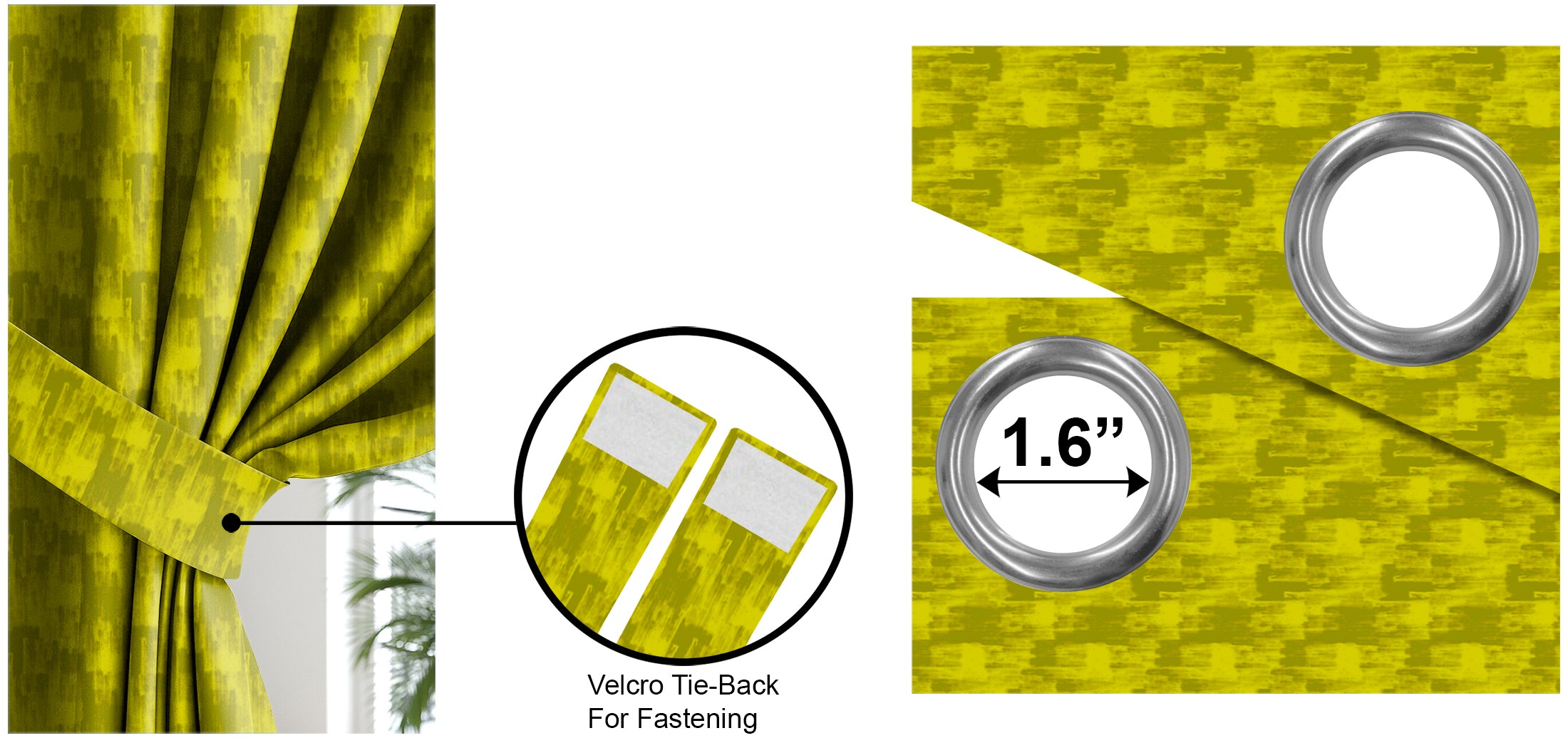 FUJI LIME BLACKOUT CURTAINS