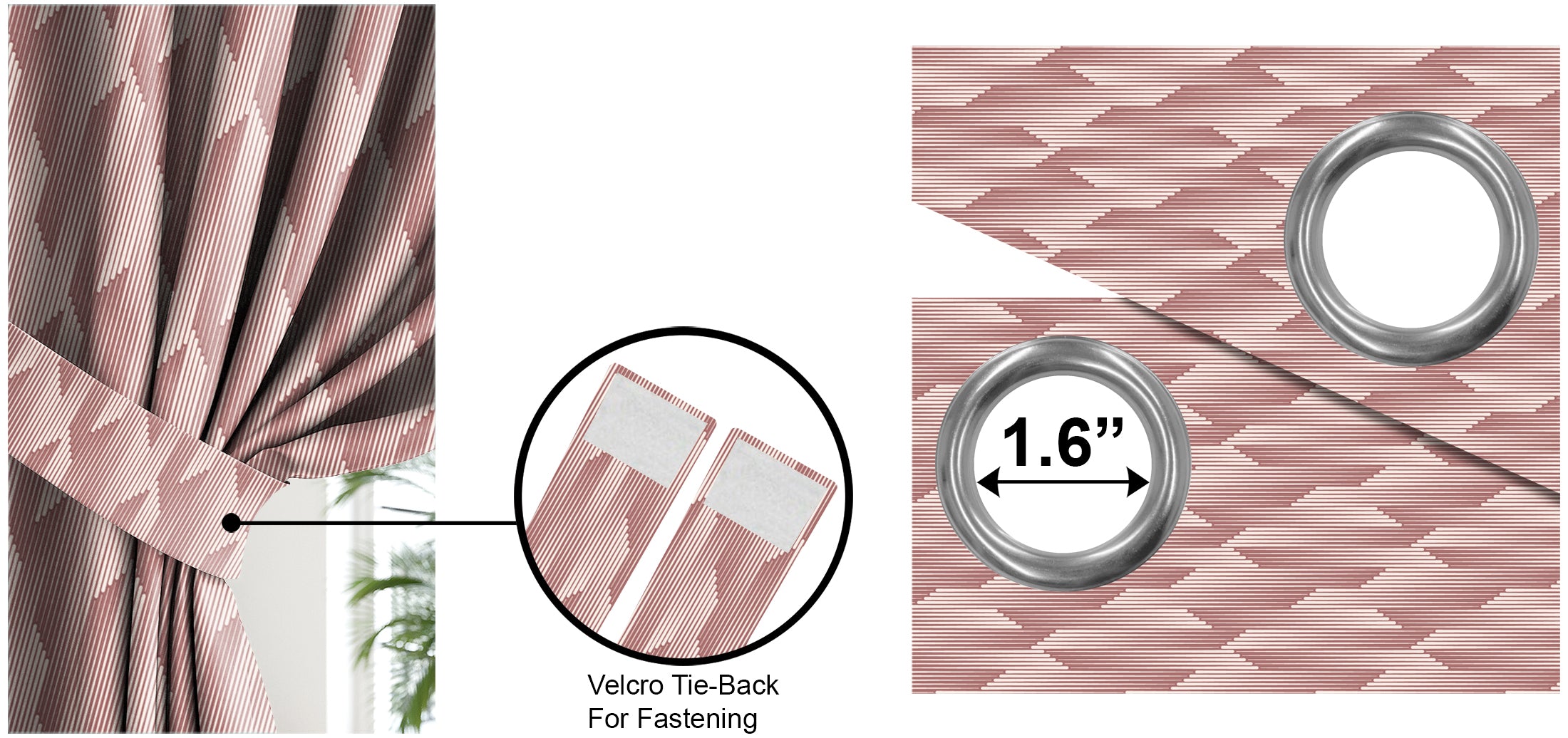 OSLO M-PINK BLACKOUT CURTAINS