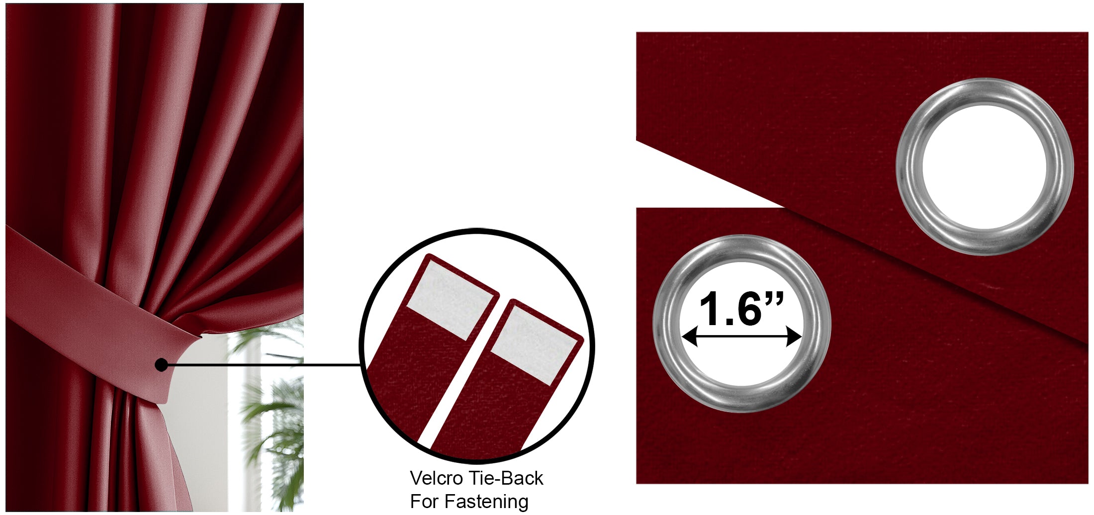 RAINBOW VELVET MAROON CURTAINS