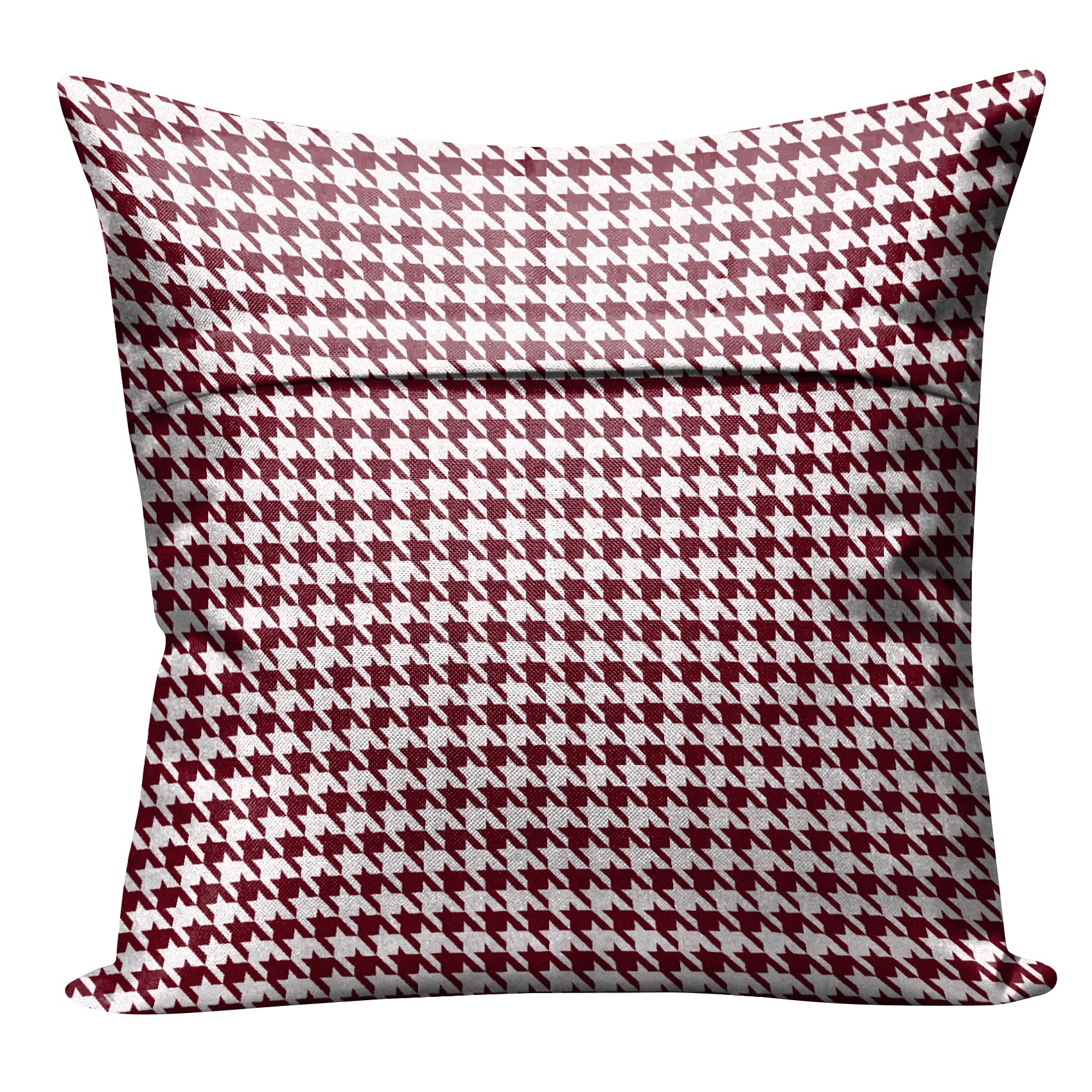 HOUNDSTOOTH MAROON DIGITAL PRINTED CUSHION COVER (Pack of 2)