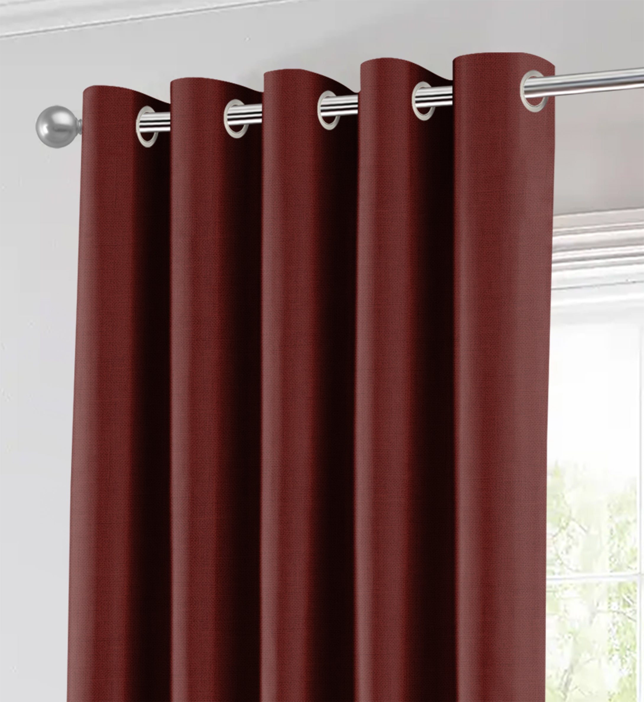 KASBAH-06 MAROON BLACKOUT CURTAINS